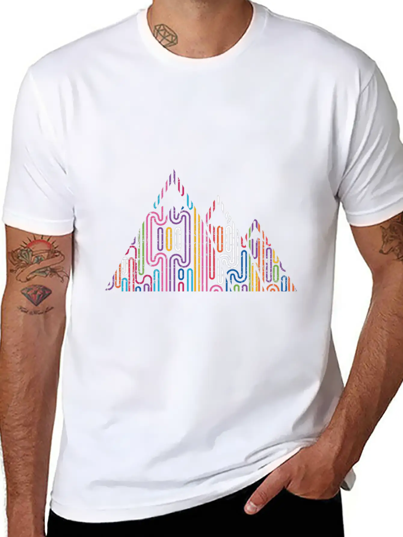 Mountains Mountain Peaks Mountains Essential Cotton Tee For Daily Outfits ¨C Unisex Style