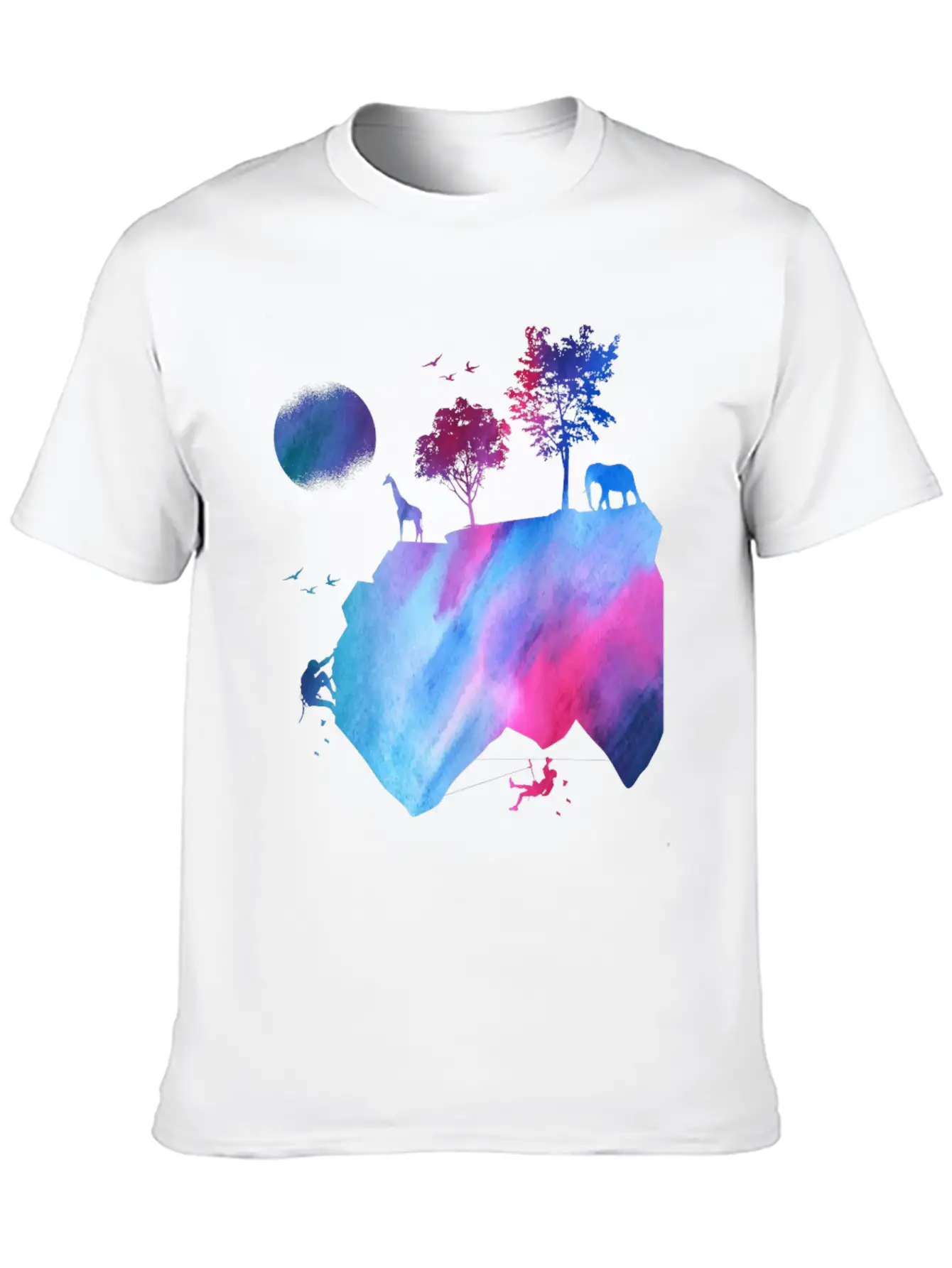 Mountains, Nature, Hiking, Camping, Hike Basic Graphic T-Shirt ¨C Daily Comfort In Soft Cotton