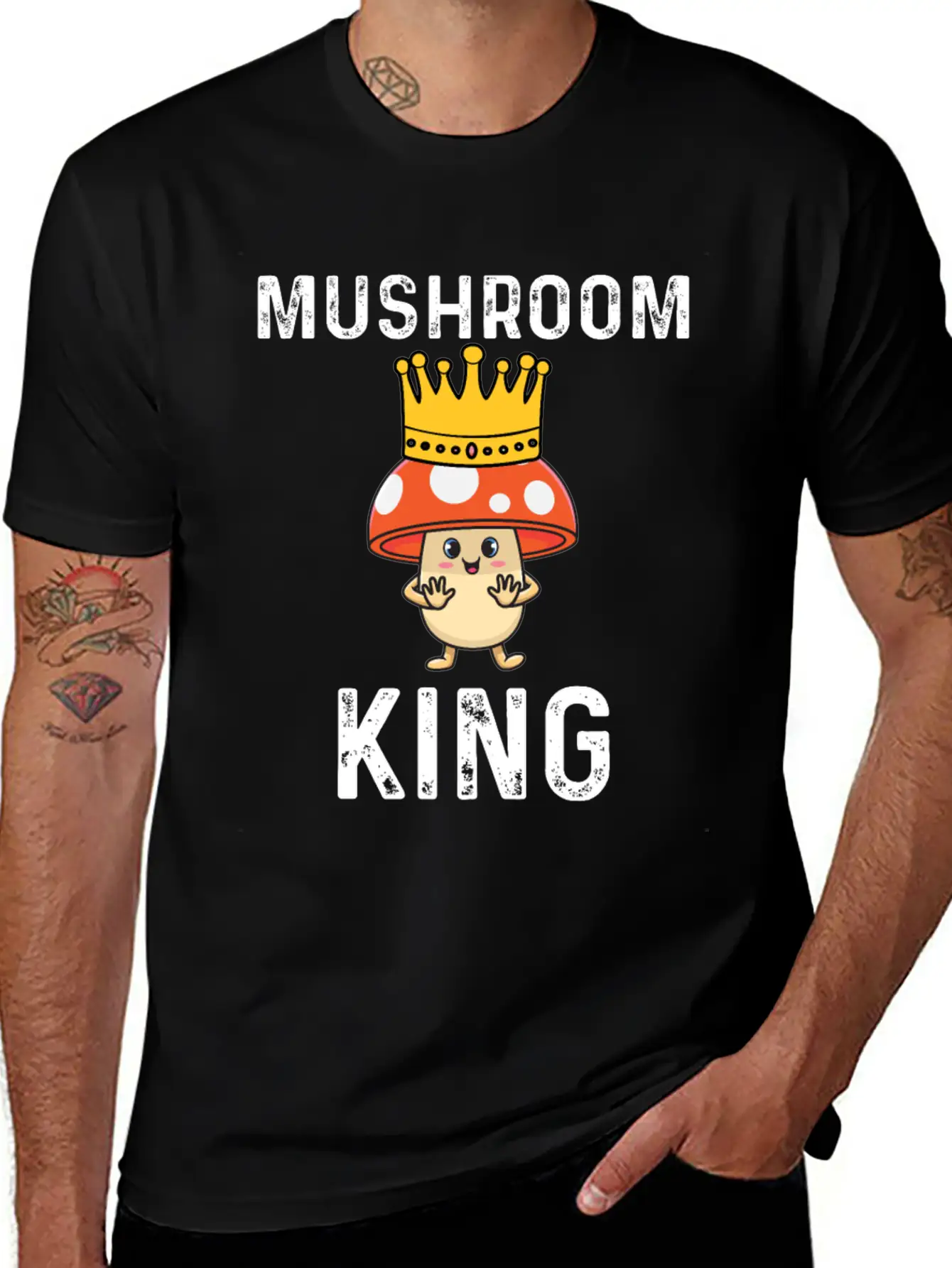 Mushroom King Basic Graphic T-Shirt ¨C Daily Comfort In Soft Cotton