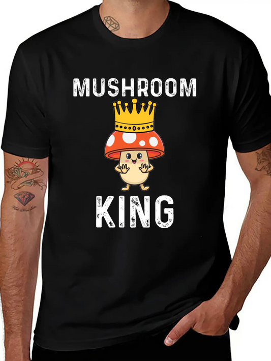 Mushroom King Basic Graphic T-Shirt ¨C Daily Comfort In Soft Cotton