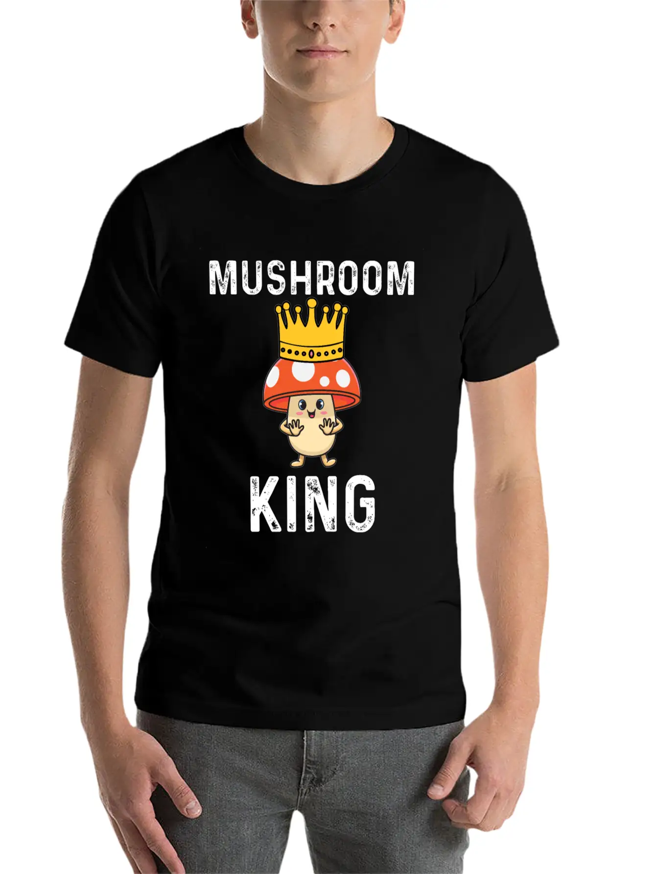 Mushroom King Basic Graphic T-Shirt ¨C Daily Comfort In Soft Cotton