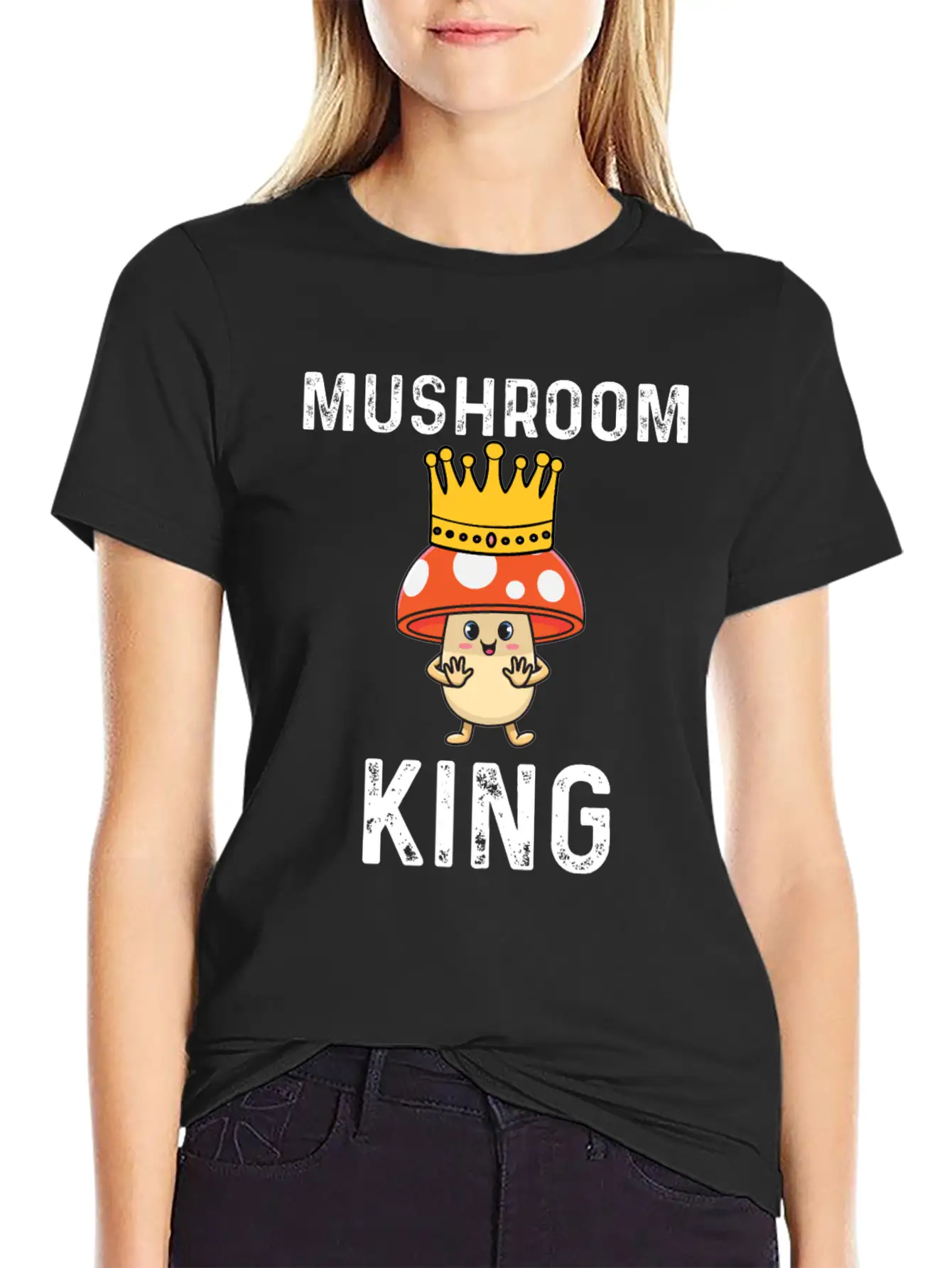 Mushroom King Basic Graphic T-Shirt ¨C Daily Comfort In Soft Cotton
