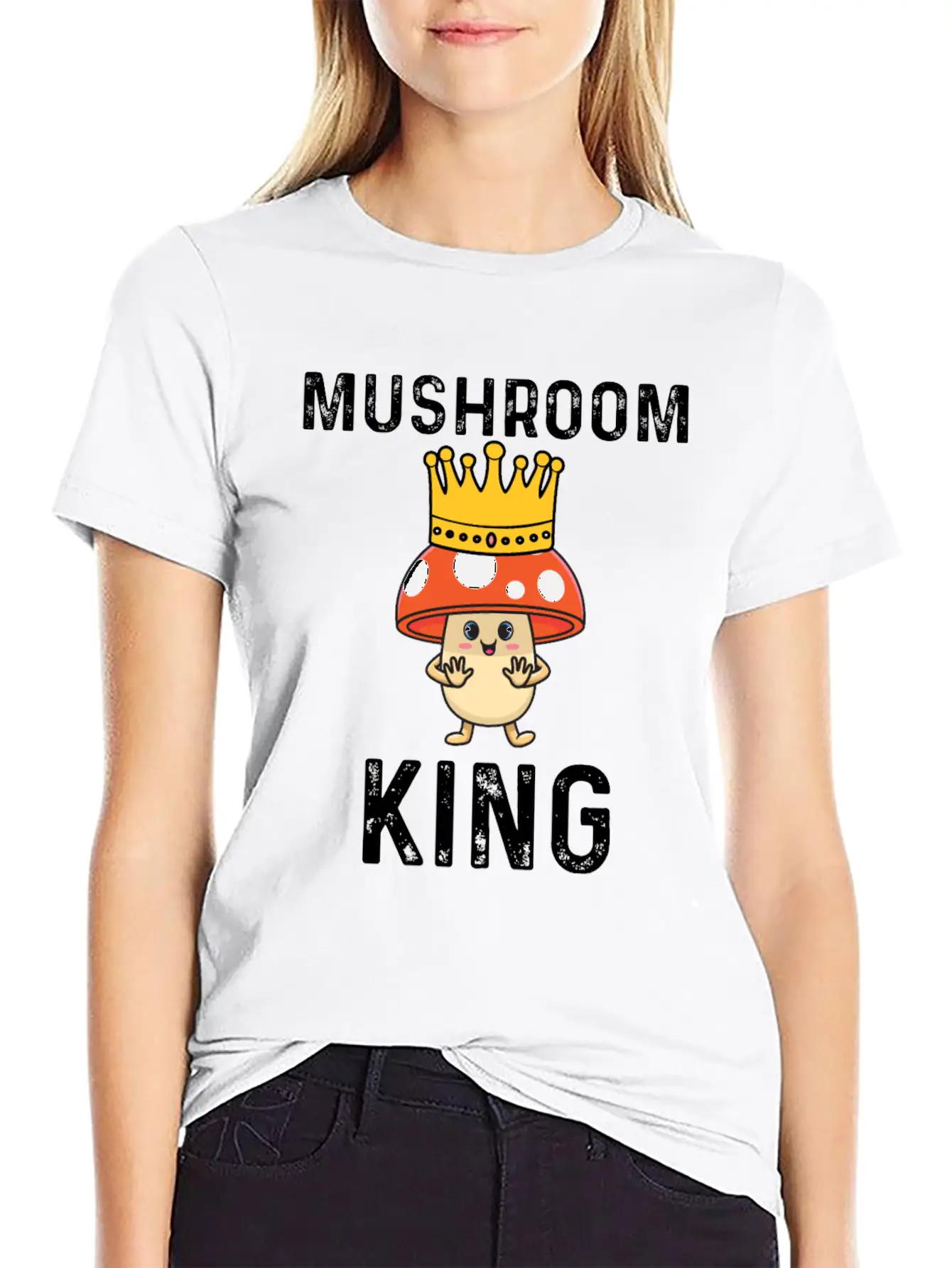 Mushroom King Basic Graphic T-Shirt ¨C Daily Comfort In Soft Cotton