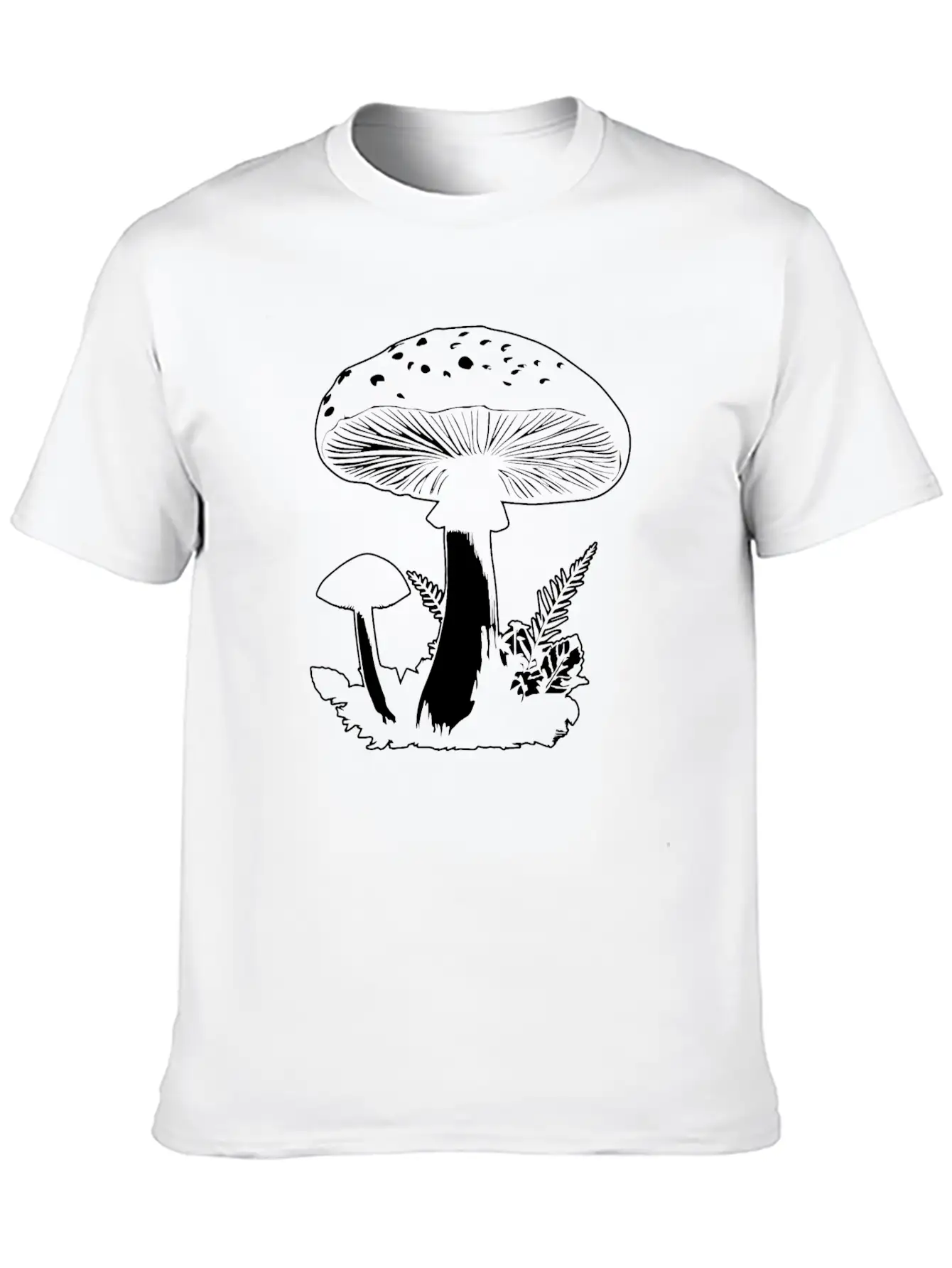 Mushroom Picker Fungi Forest Essential Cotton Tee For Daily Outfits ¨C Unisex Style