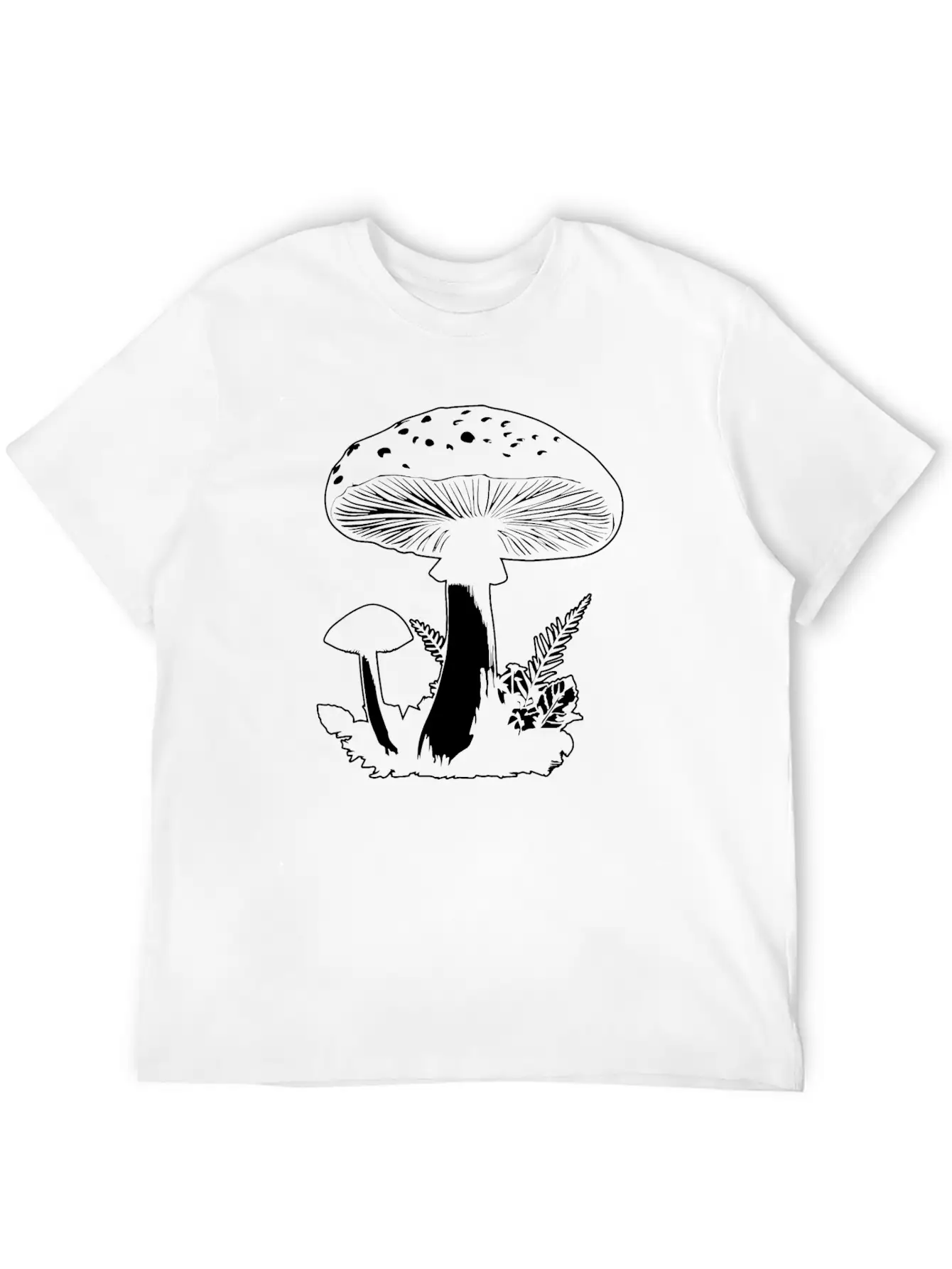 Mushroom Picker Fungi Forest Essential Cotton Tee For Daily Outfits ¨C Unisex Style