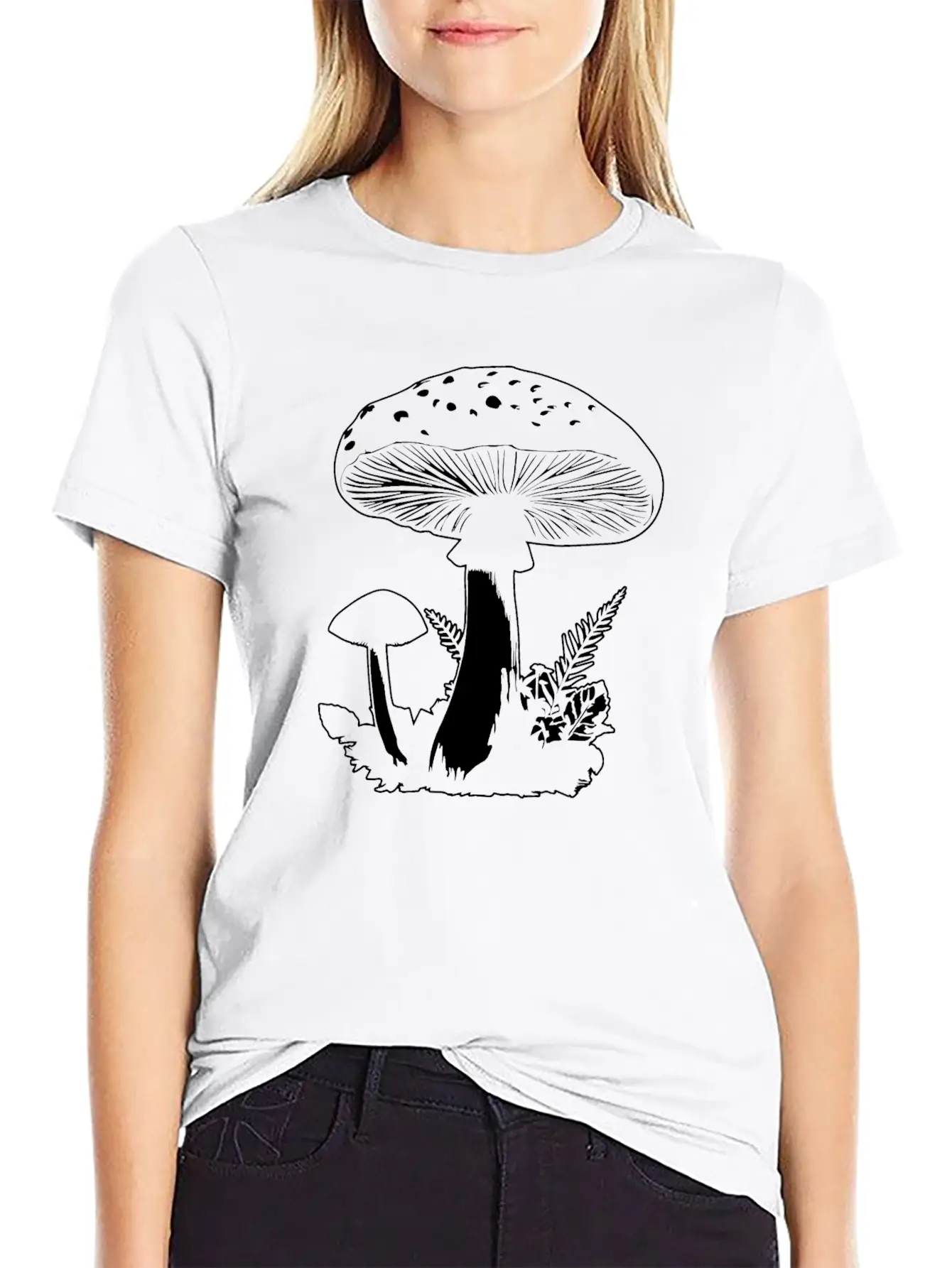 Mushroom Picker Fungi Forest Essential Cotton Tee For Daily Outfits ¨C Unisex Style