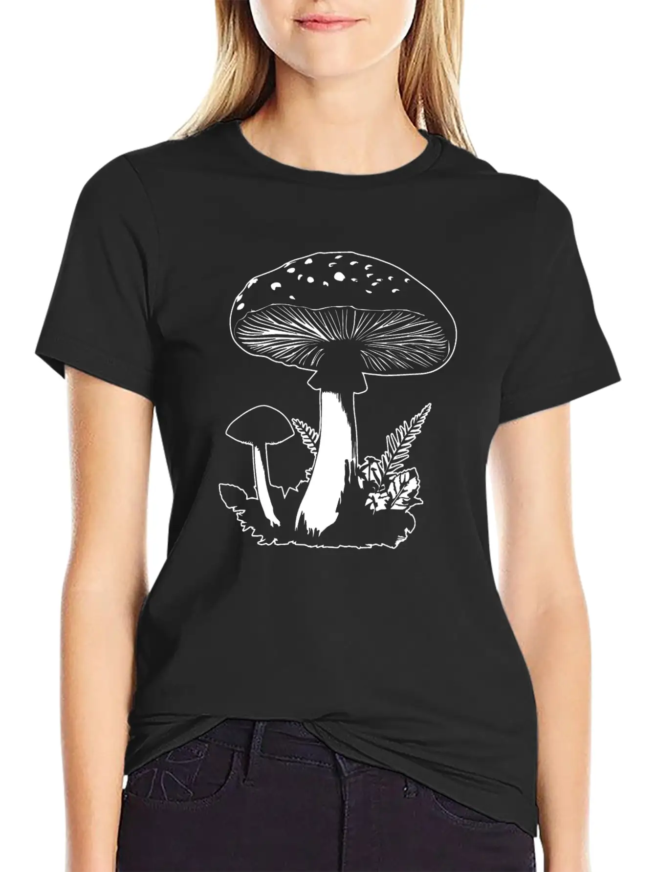 Mushroom Picker Fungi Forest Essential Cotton Tee For Daily Outfits ¨C Unisex Style