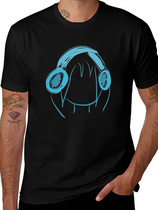 Music Head Icon Essential Cotton Tee For Daily Outfits ¨C Unisex Style