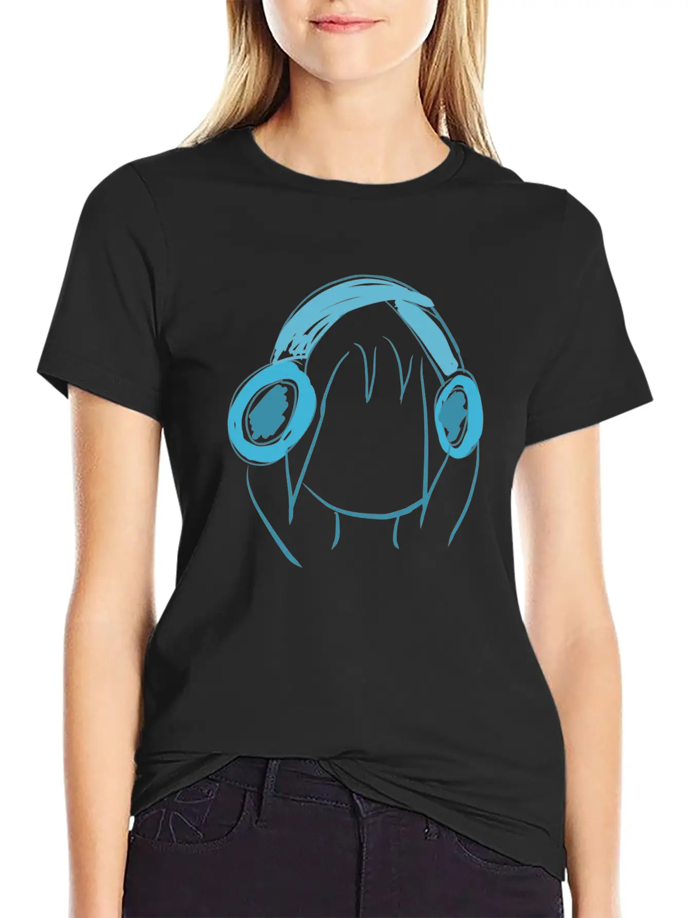 Music Head Icon Essential Cotton Tee For Daily Outfits ¨C Unisex Style