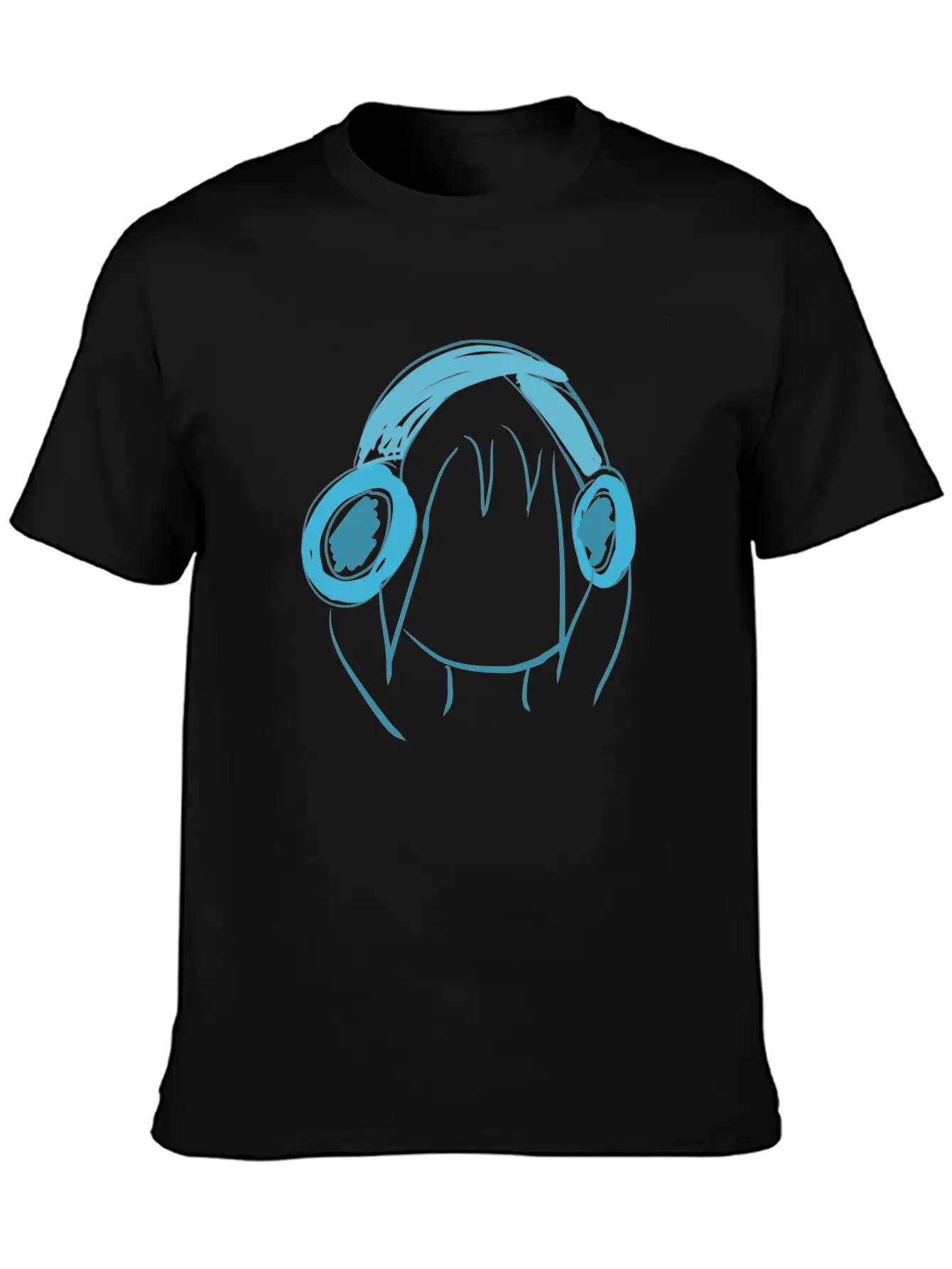 Music Head Icon Essential Cotton Tee For Daily Outfits ¨C Unisex Style
