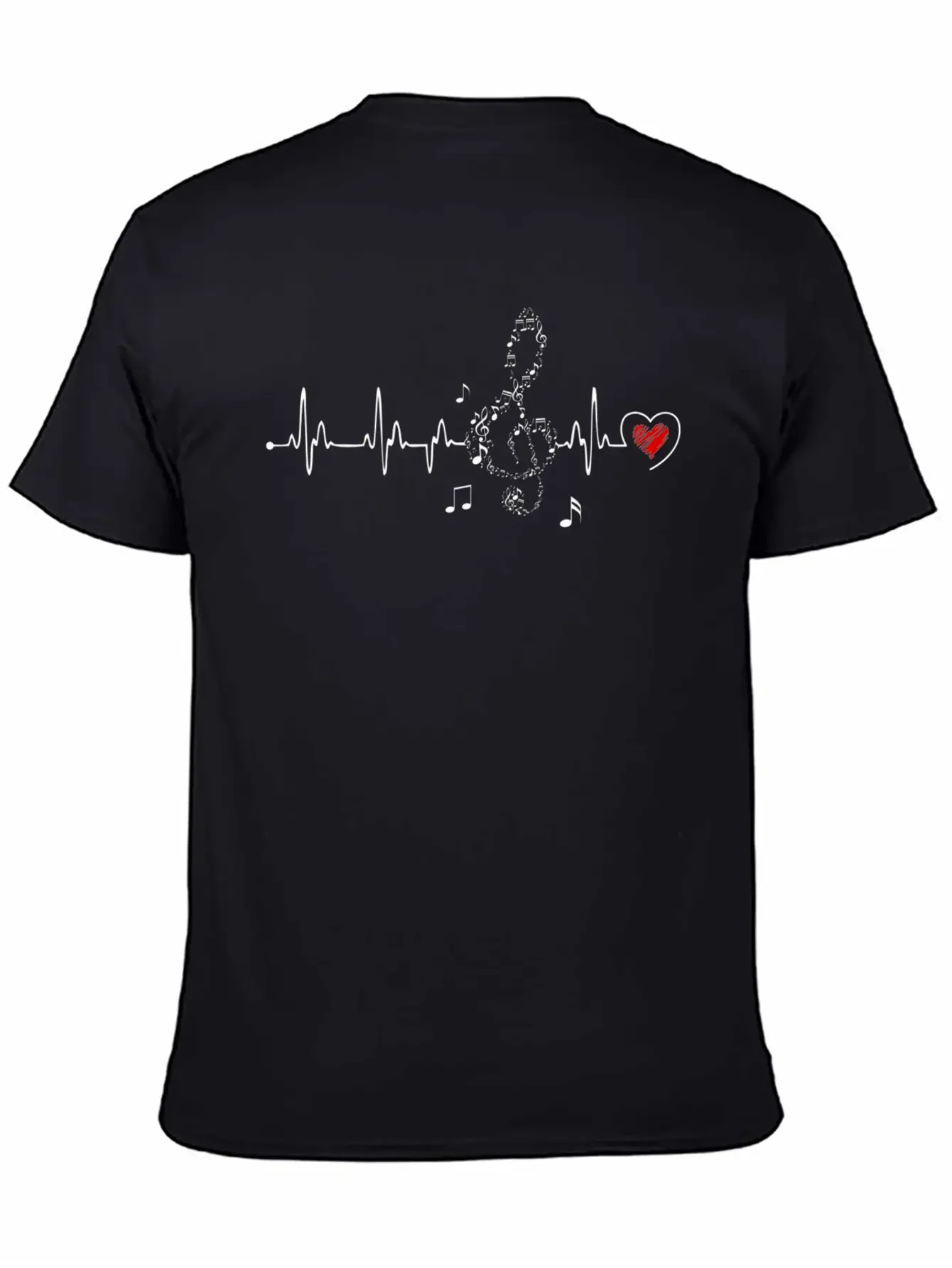 Music Heartbeat For Music Basic Graphic T-Shirt ¨C Daily Comfort In Soft Cotton