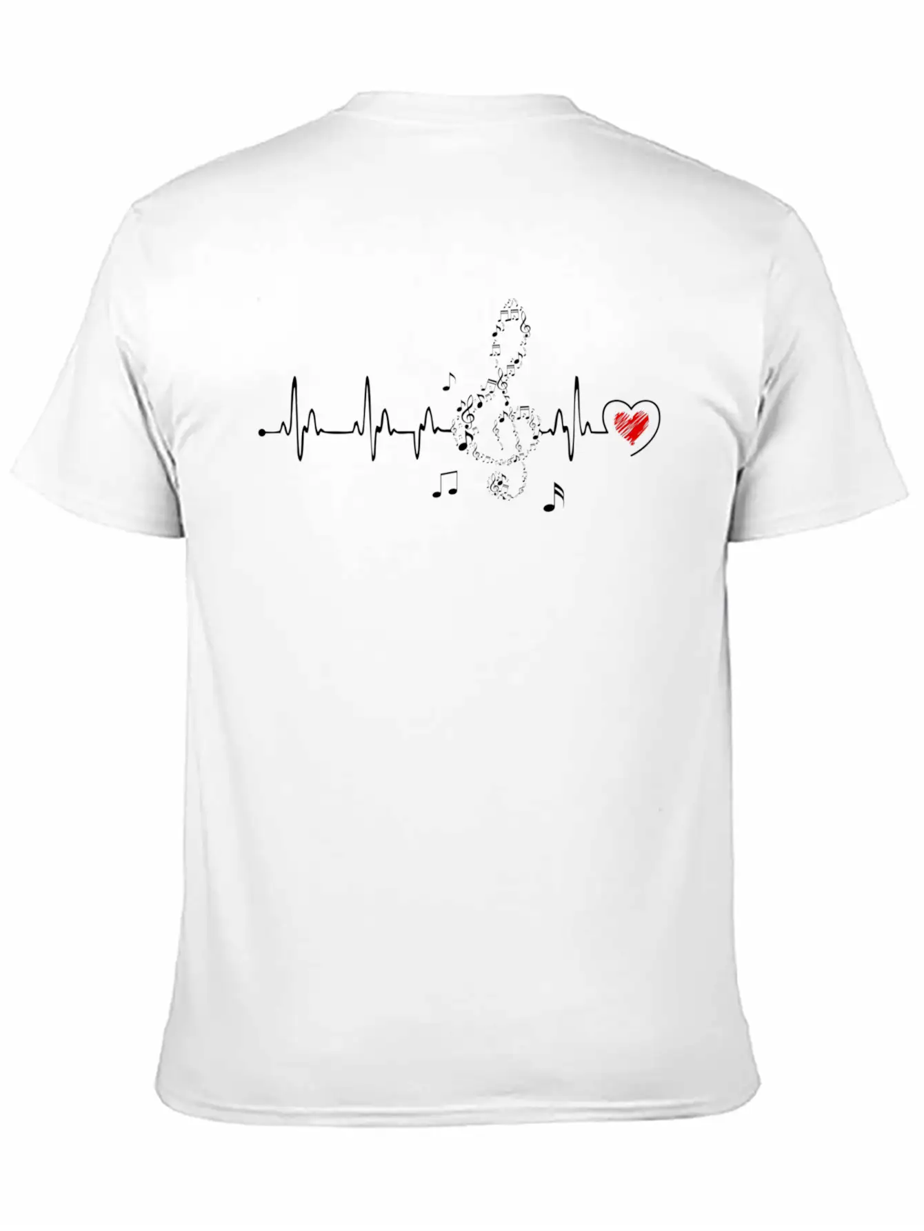 Music Heartbeat For Music Basic Graphic T-Shirt ¨C Daily Comfort In Soft Cotton