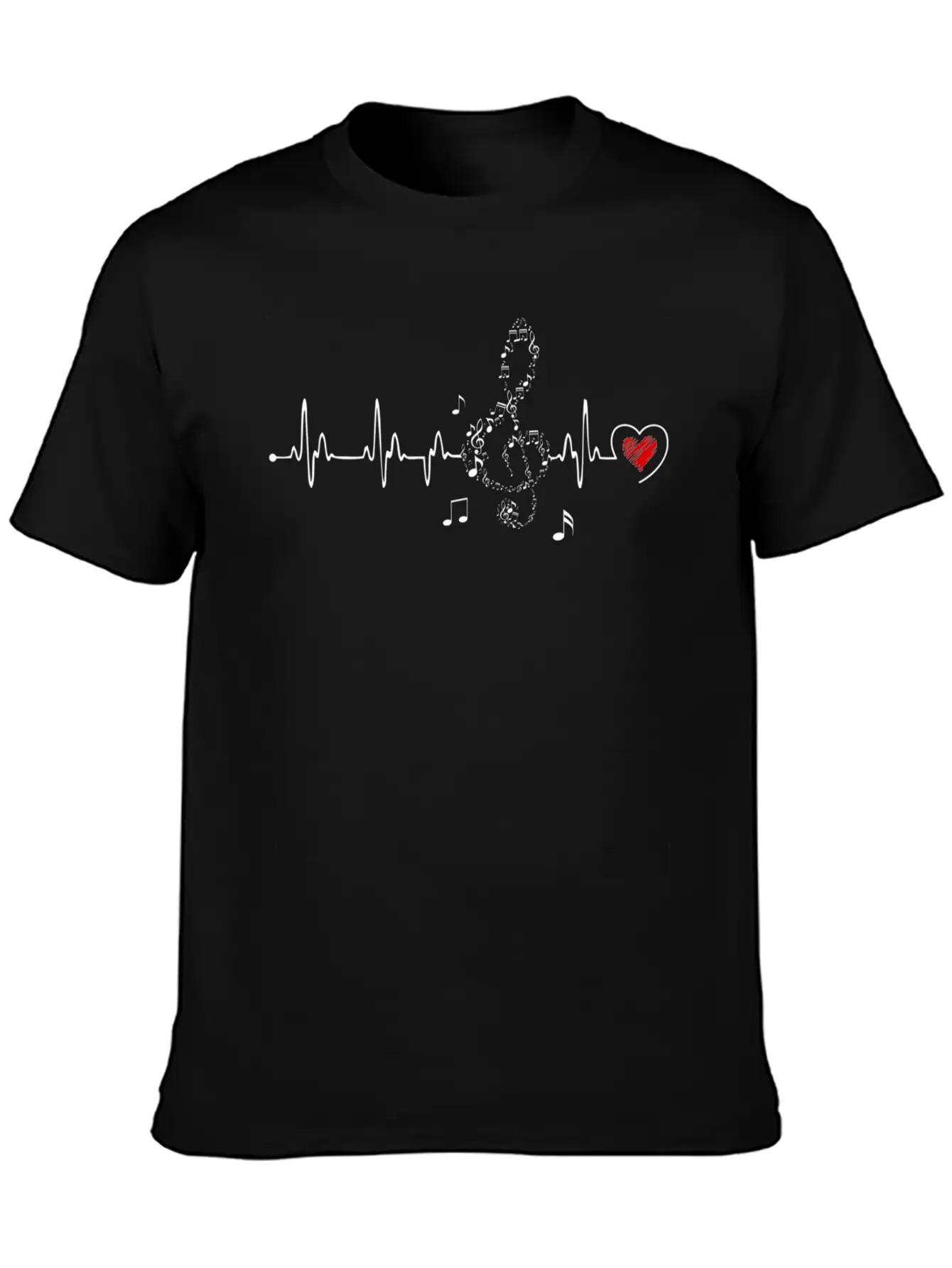 Music Heartbeat For Music Basic Graphic T-Shirt ¨C Daily Comfort In Soft Cotton