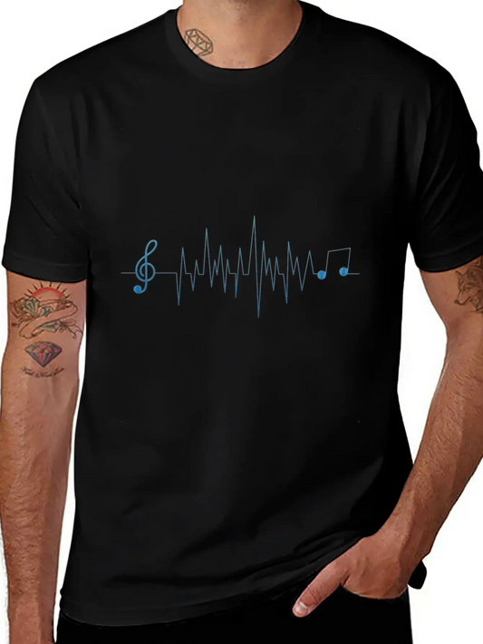 Music Heartbeat Soft Cotton Short Sleeve Tee ¨C Unisex Wardrobe Staple