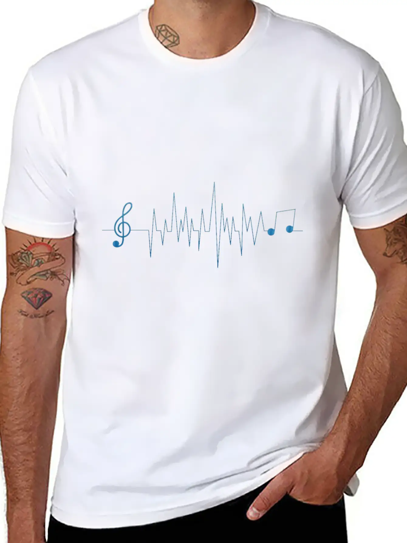 Music Heartbeat Soft Cotton Short Sleeve Tee ¨C Unisex Wardrobe Staple