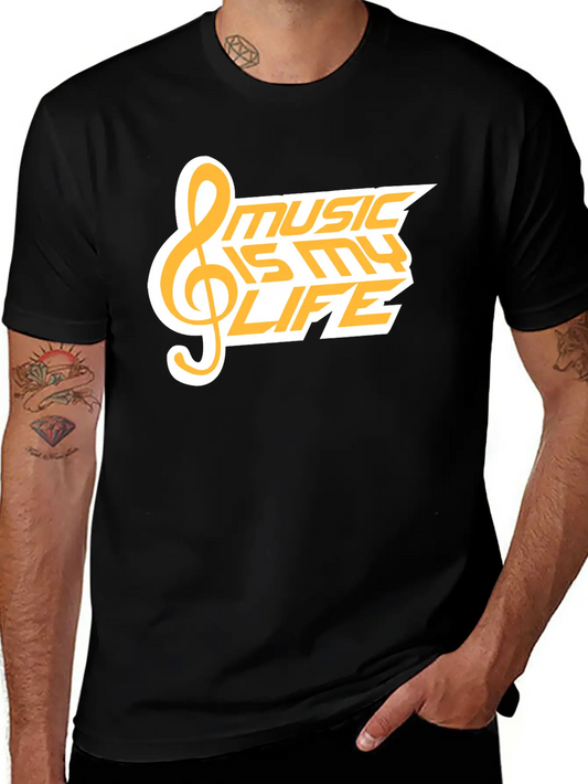 Music Is My Life Party Club Concert Sound Love Essential Cotton Tee For Daily Outfits ¨C Unisex Style
