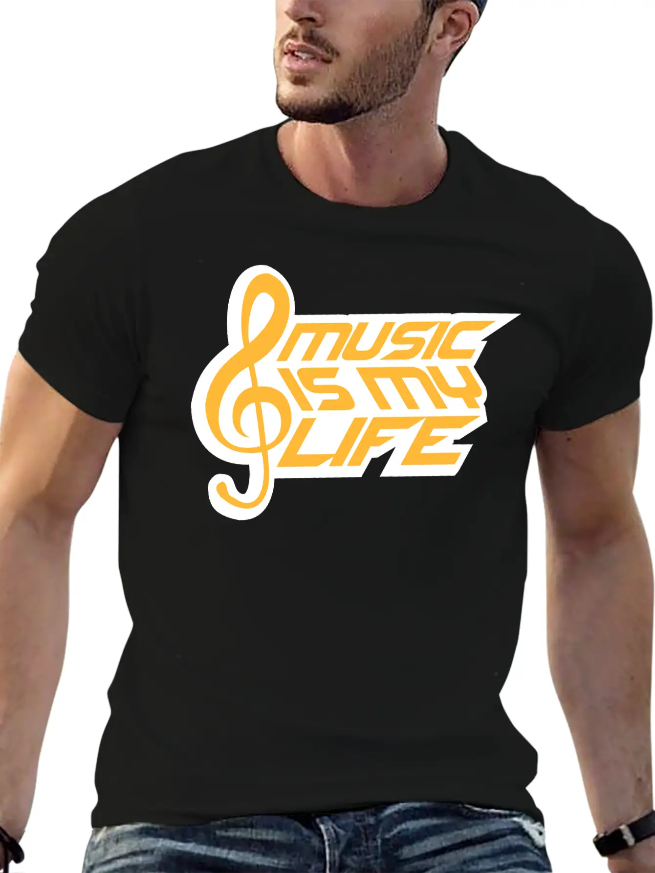Music Is My Life Party Club Concert Sound Love Essential Cotton Tee For Daily Outfits ¨C Unisex Style