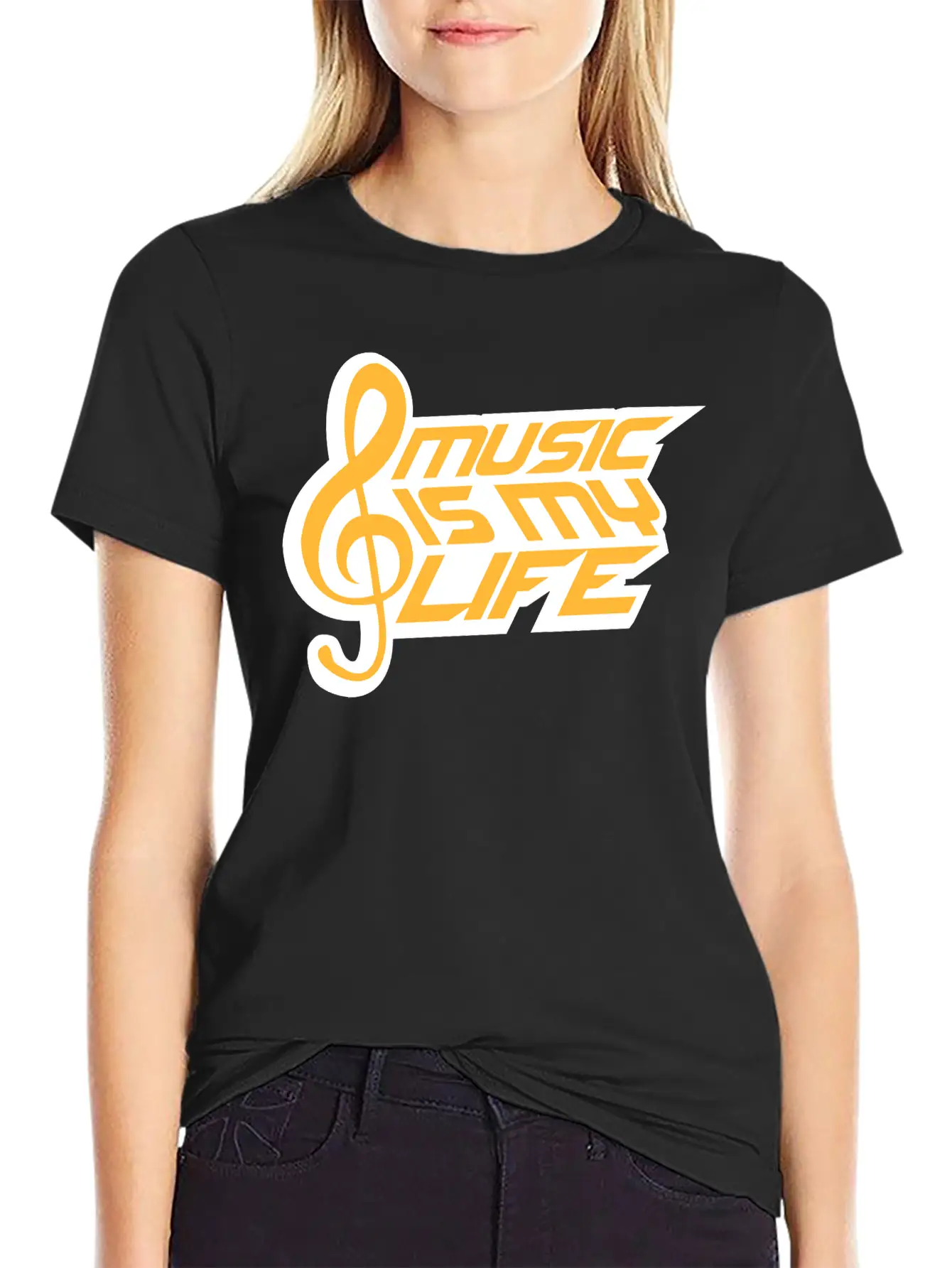 Music Is My Life Party Club Concert Sound Love Essential Cotton Tee For Daily Outfits ¨C Unisex Style