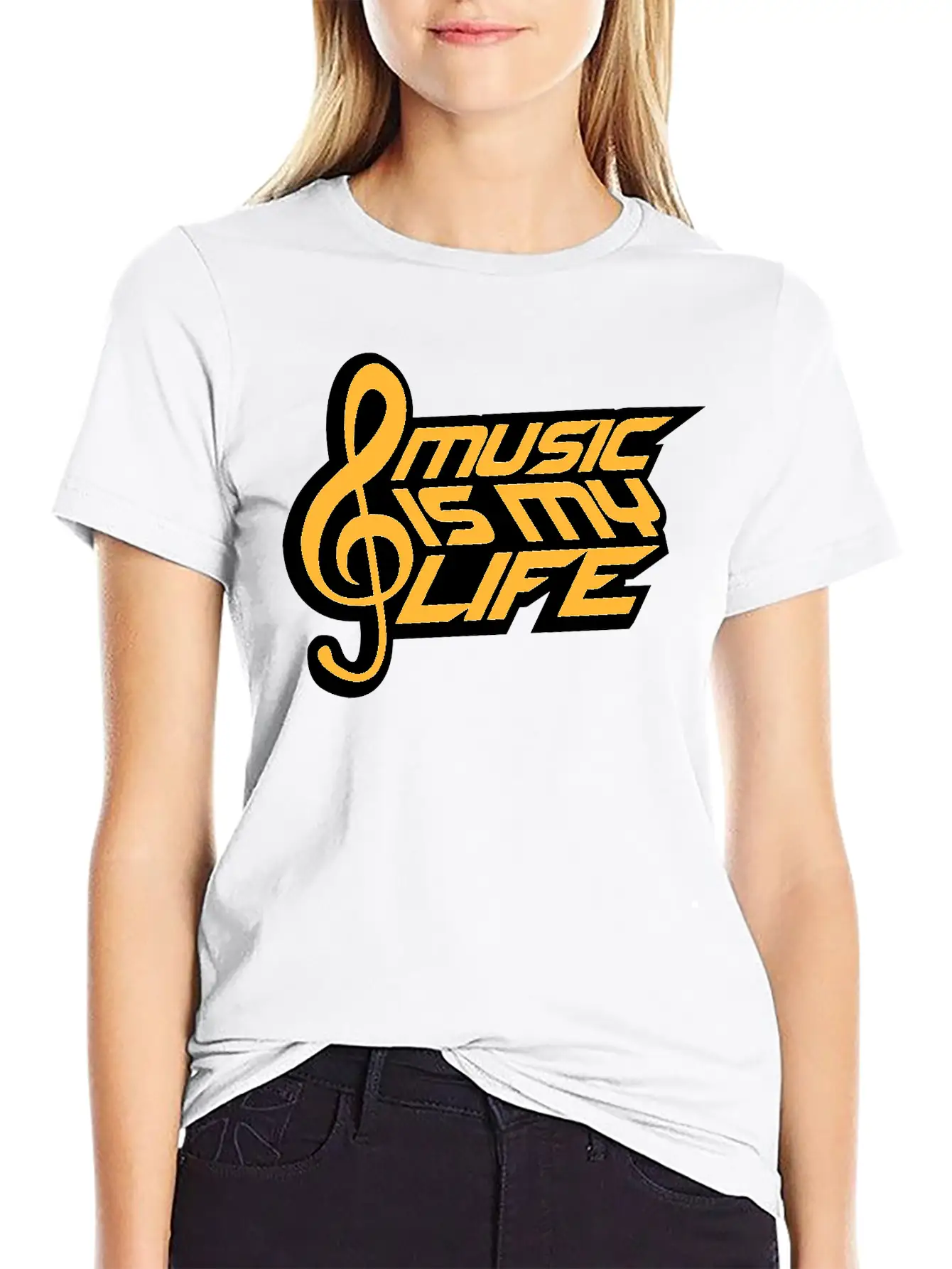 Music Is My Life Party Club Concert Sound Love Essential Cotton Tee For Daily Outfits ¨C Unisex Style