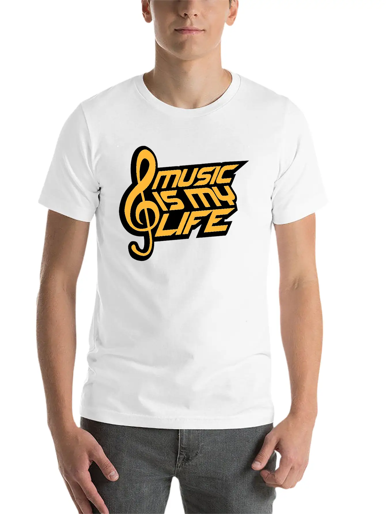 Music Is My Life Party Club Concert Sound Love Essential Cotton Tee For Daily Outfits ¨C Unisex Style