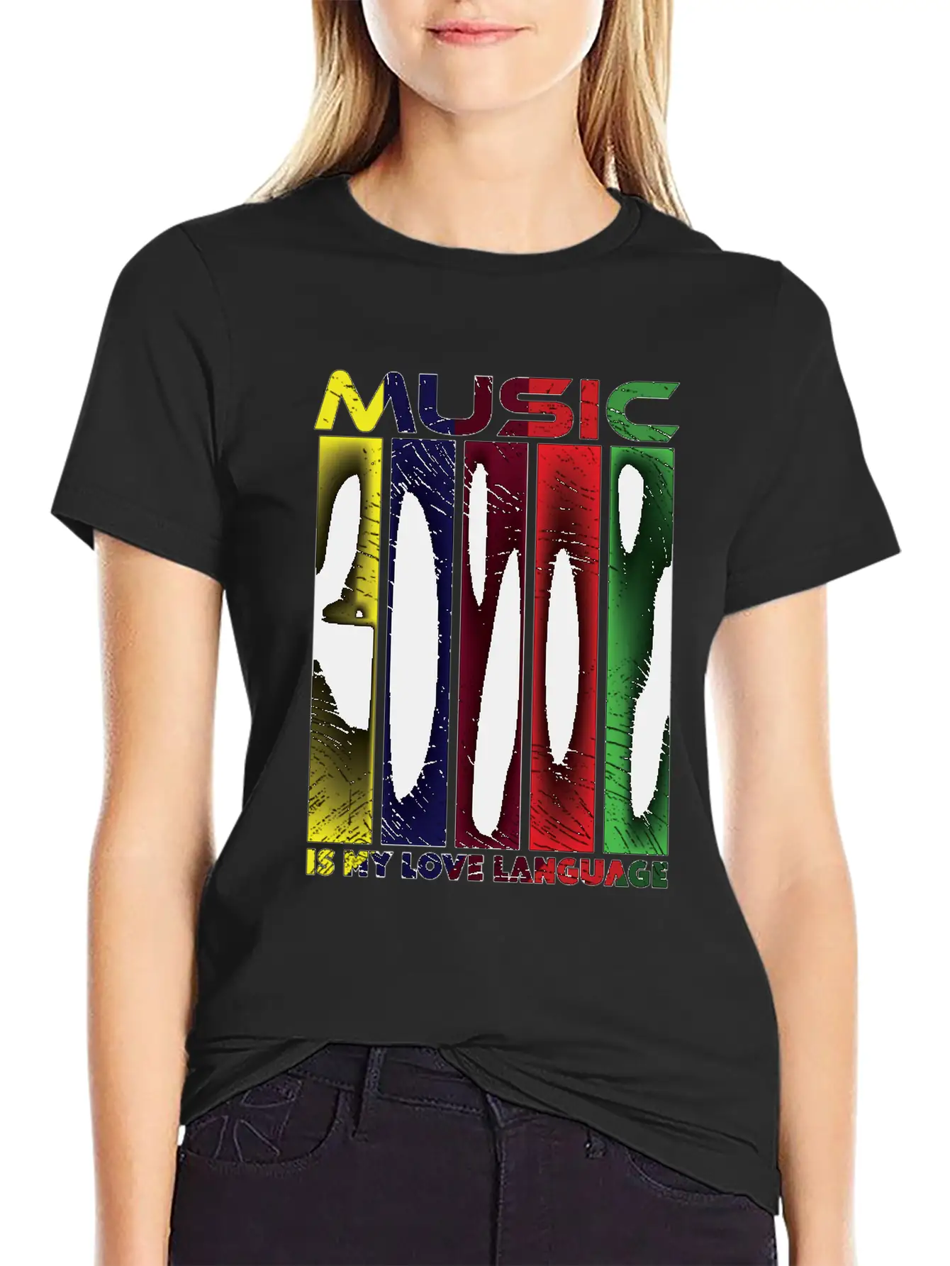 Music Is My Love Language - Funny Music Qoutes Essential Cotton Tee For Daily Outfits ¨C Unisex Style