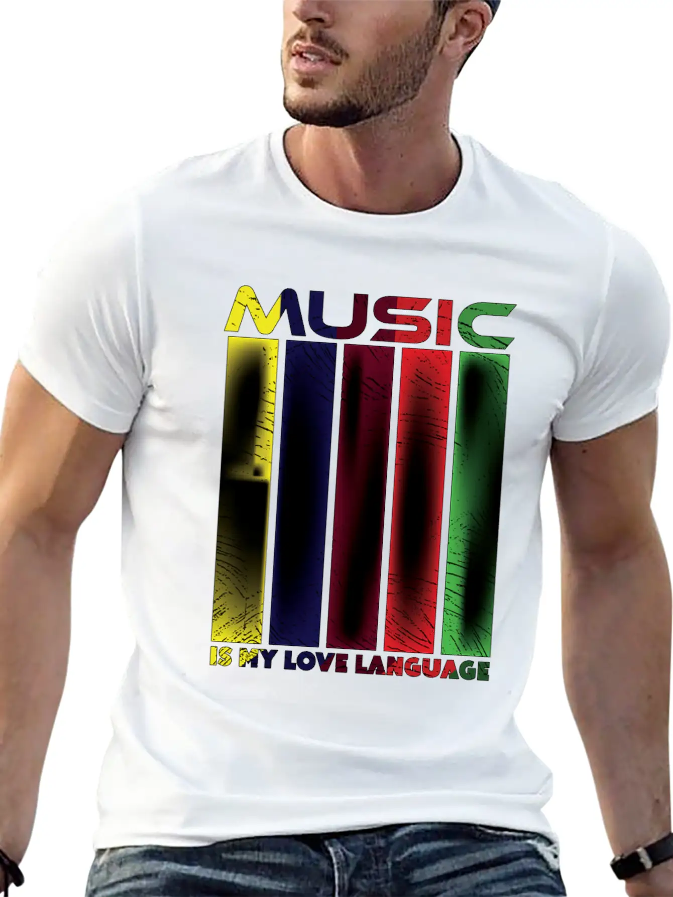 Music Is My Love Language - Funny Music Qoutes Essential Cotton Tee For Daily Outfits ¨C Unisex Style