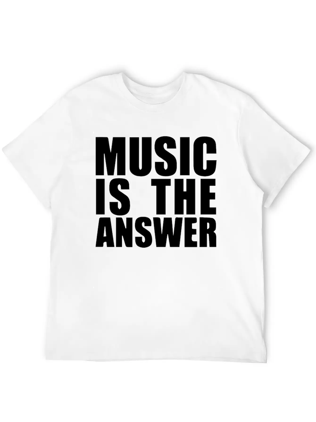 Music Is The Answer Printed Unisex Casual T-Shirt ¨C Clean Design For Daily Comfort