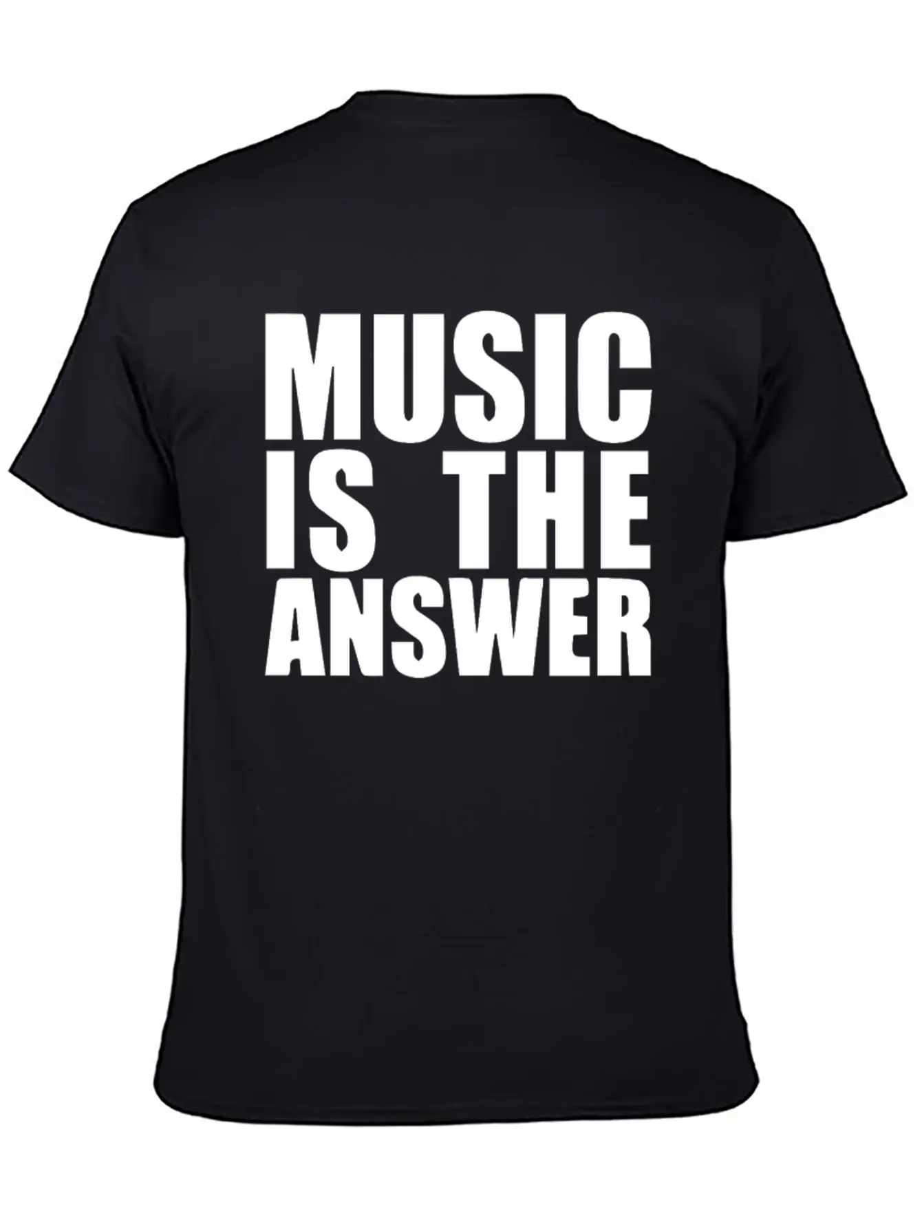 Music Is The Answer Printed Unisex Casual T-Shirt ¨C Clean Design For Daily Comfort