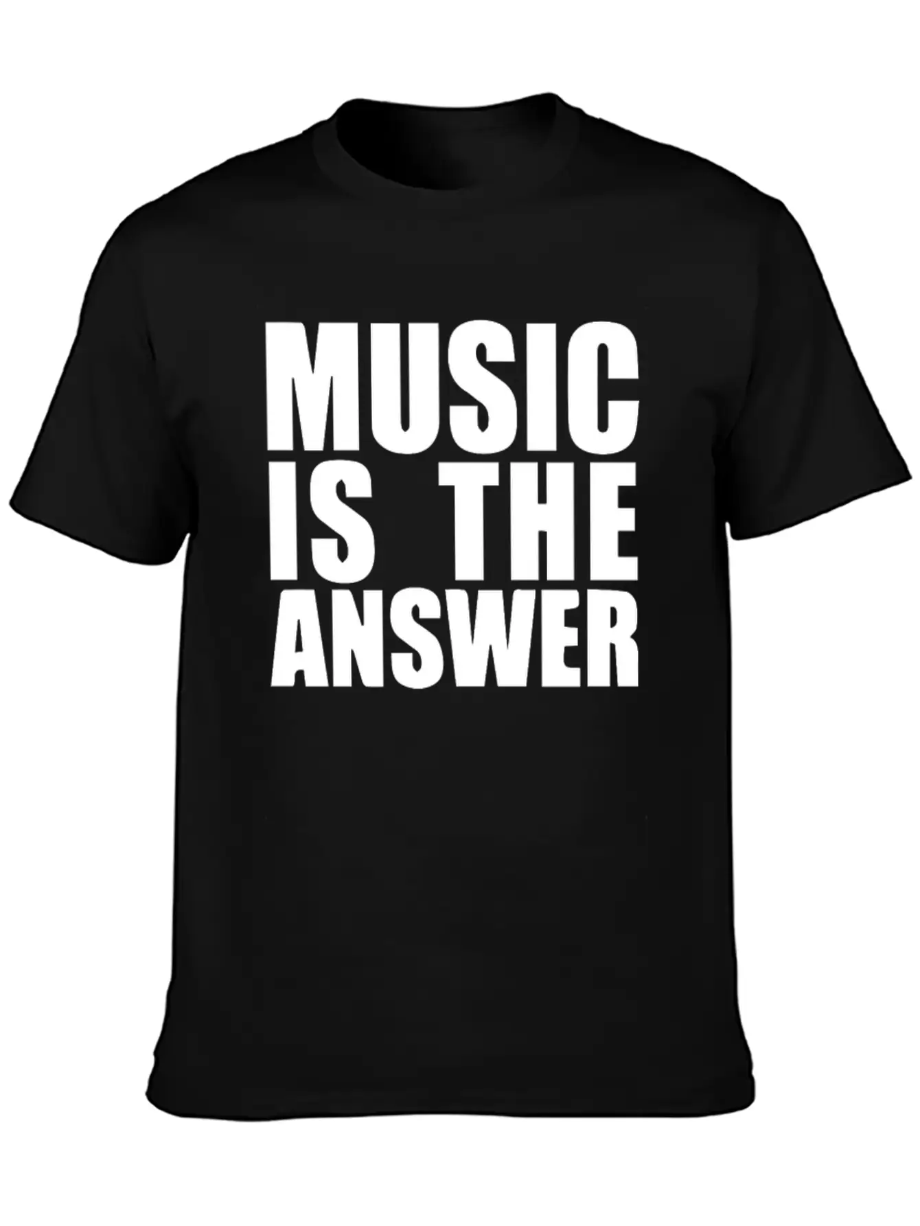 Music Is The Answer Printed Unisex Casual T-Shirt ¨C Clean Design For Daily Comfort