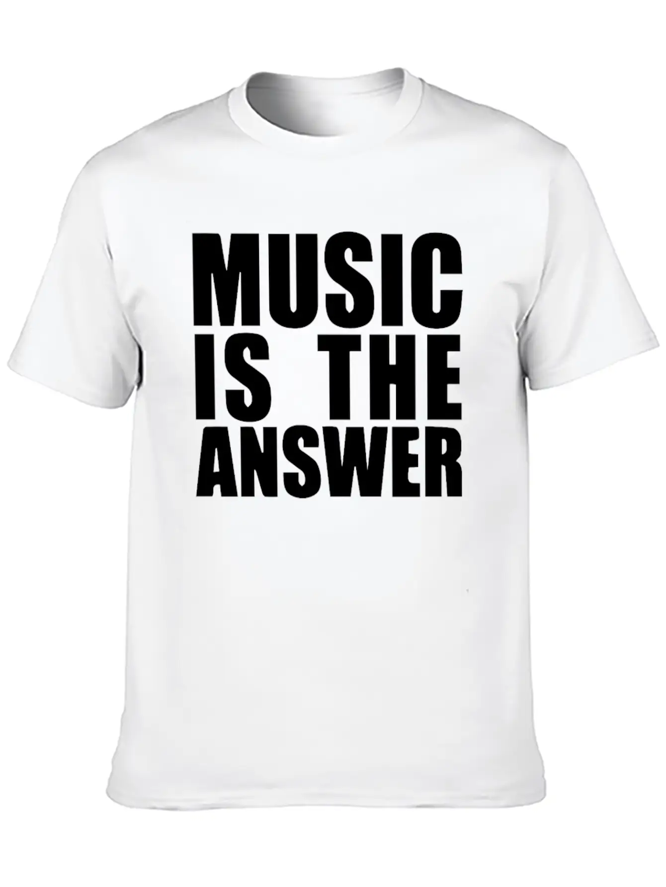 Music Is The Answer Printed Unisex Casual T-Shirt ¨C Clean Design For Daily Comfort