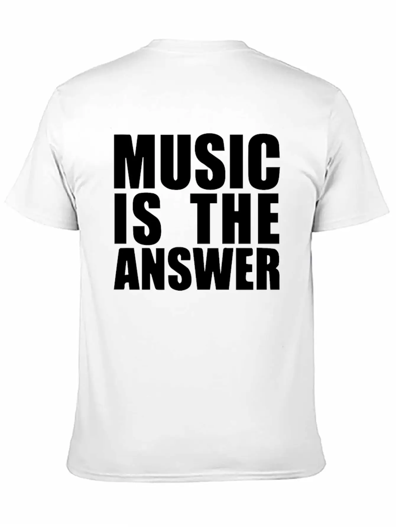 Music Is The Answer Printed Unisex Casual T-Shirt ¨C Clean Design For Daily Comfort