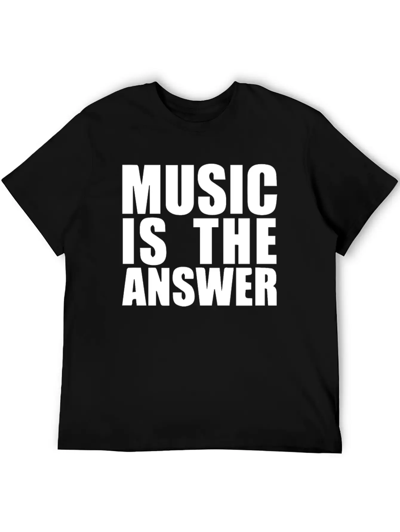 Music Is The Answer Printed Unisex Casual T-Shirt ¨C Clean Design For Daily Comfort