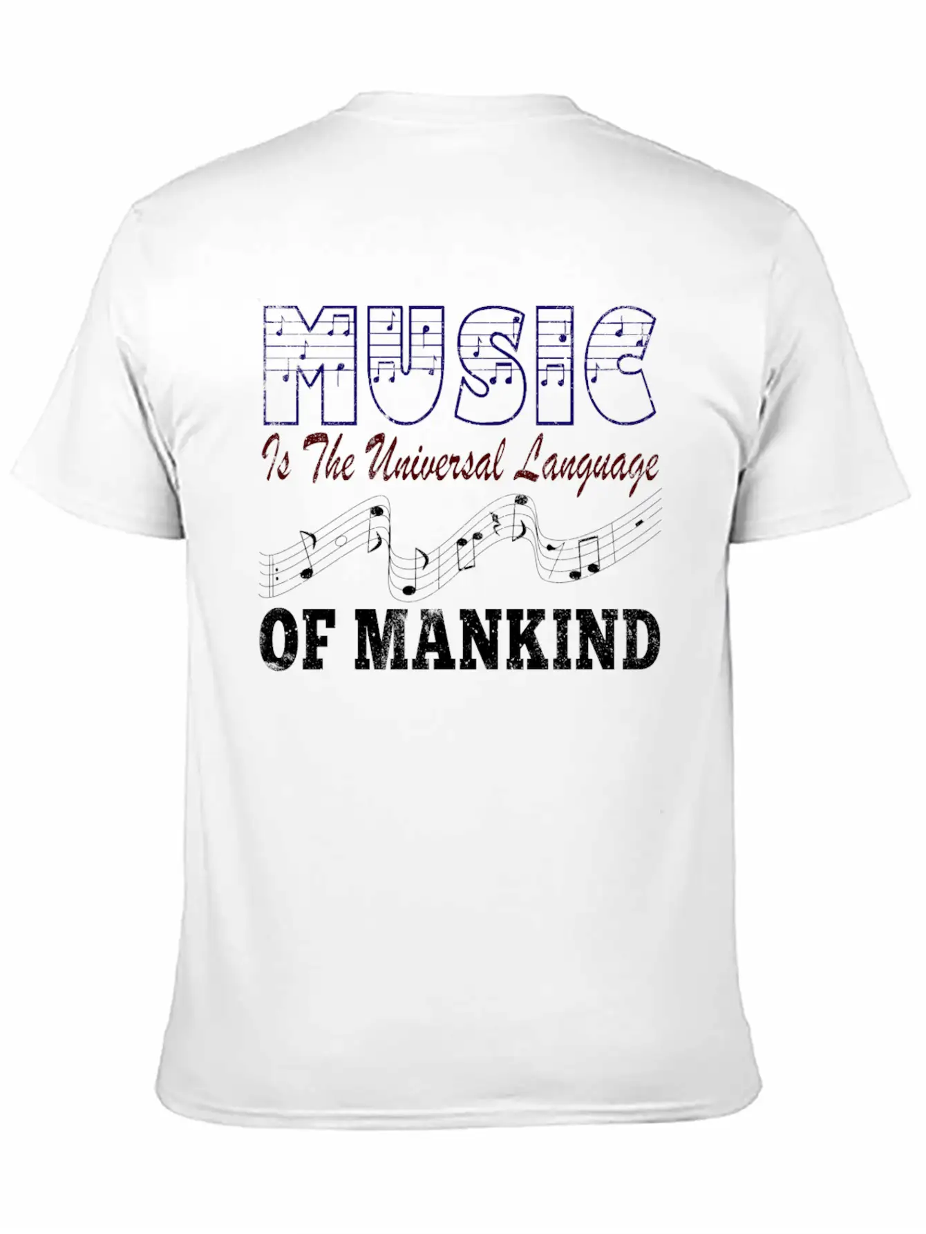Music Is The Universal Language Of Mankind Basic Graphic T-Shirt ¨C Daily Comfort In Soft Cotton