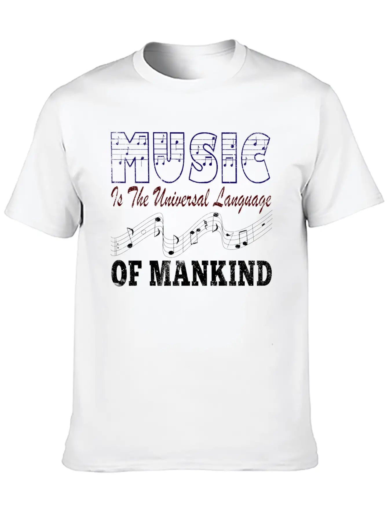 Music Is The Universal Language Of Mankind Basic Graphic T-Shirt ¨C Daily Comfort In Soft Cotton