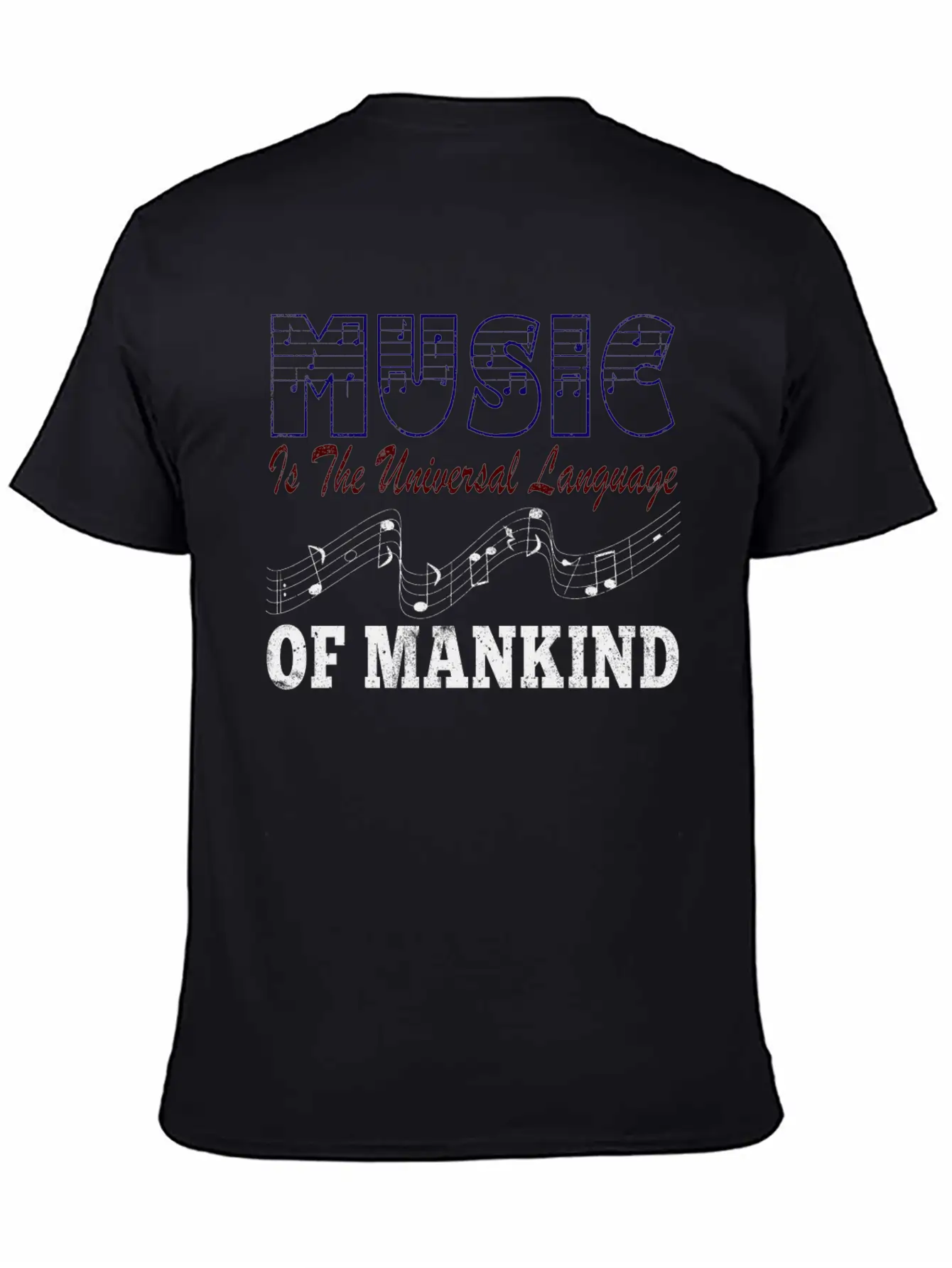Music Is The Universal Language Of Mankind Basic Graphic T-Shirt ¨C Daily Comfort In Soft Cotton