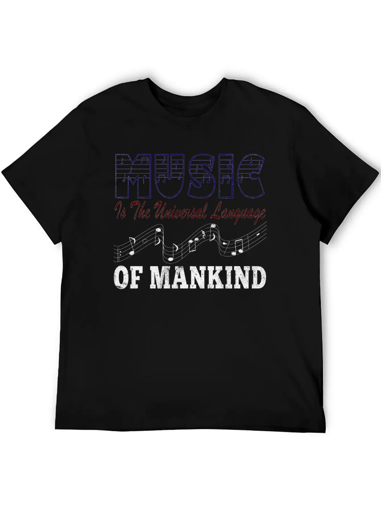 Music Is The Universal Language Of Mankind Basic Graphic T-Shirt ¨C Daily Comfort In Soft Cotton