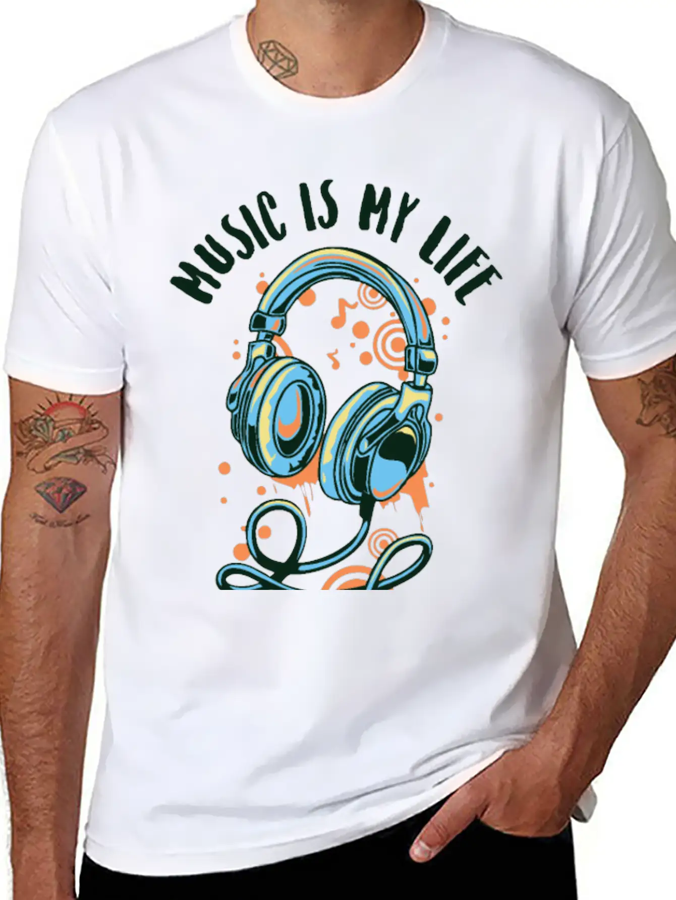 Music Life Style Essential Cotton Tee For Daily Outfits ¨C Unisex Style