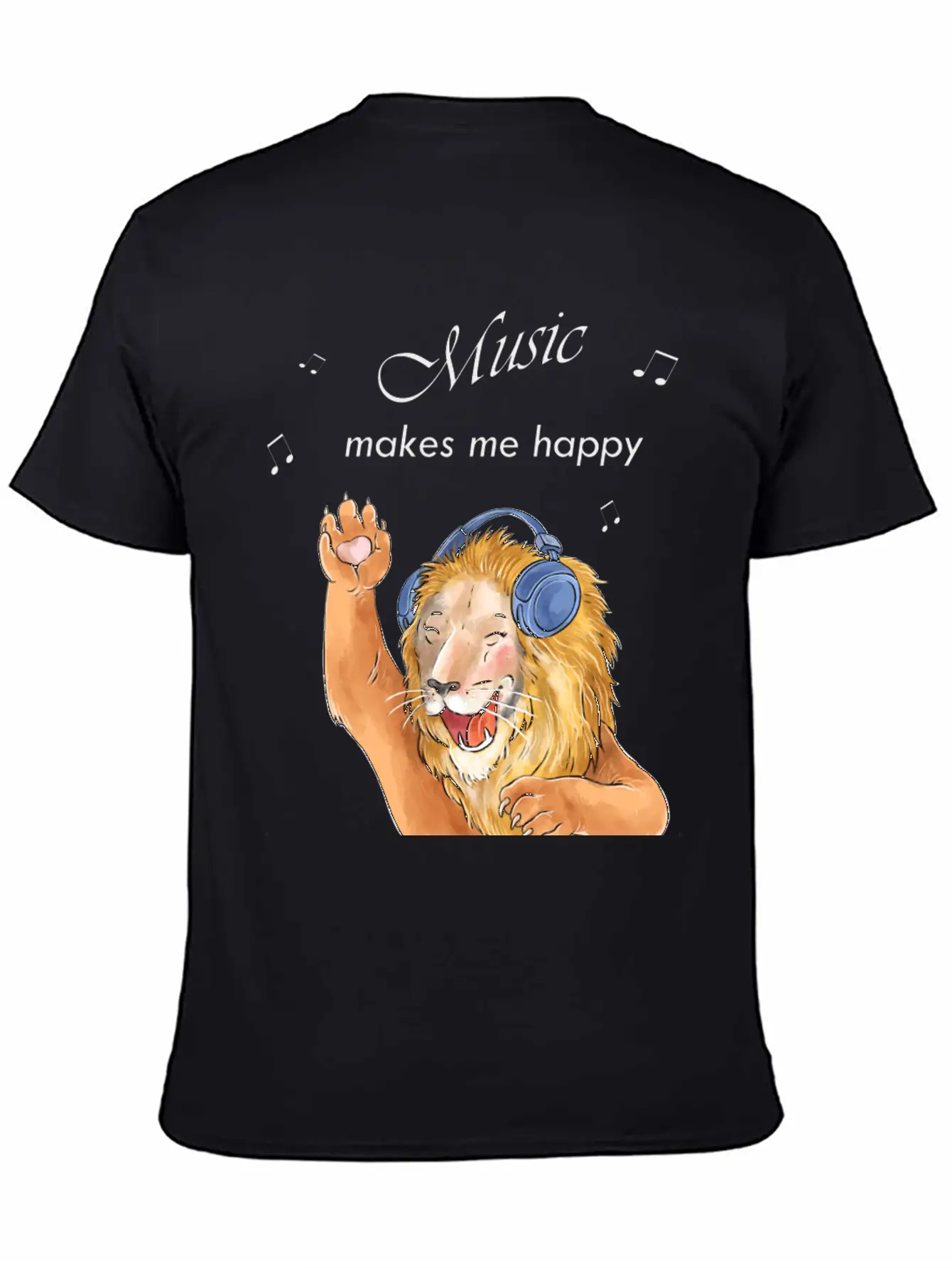 Music Makes Me Happy Essential Cotton Tee For Daily Outfits ¨C Unisex Style