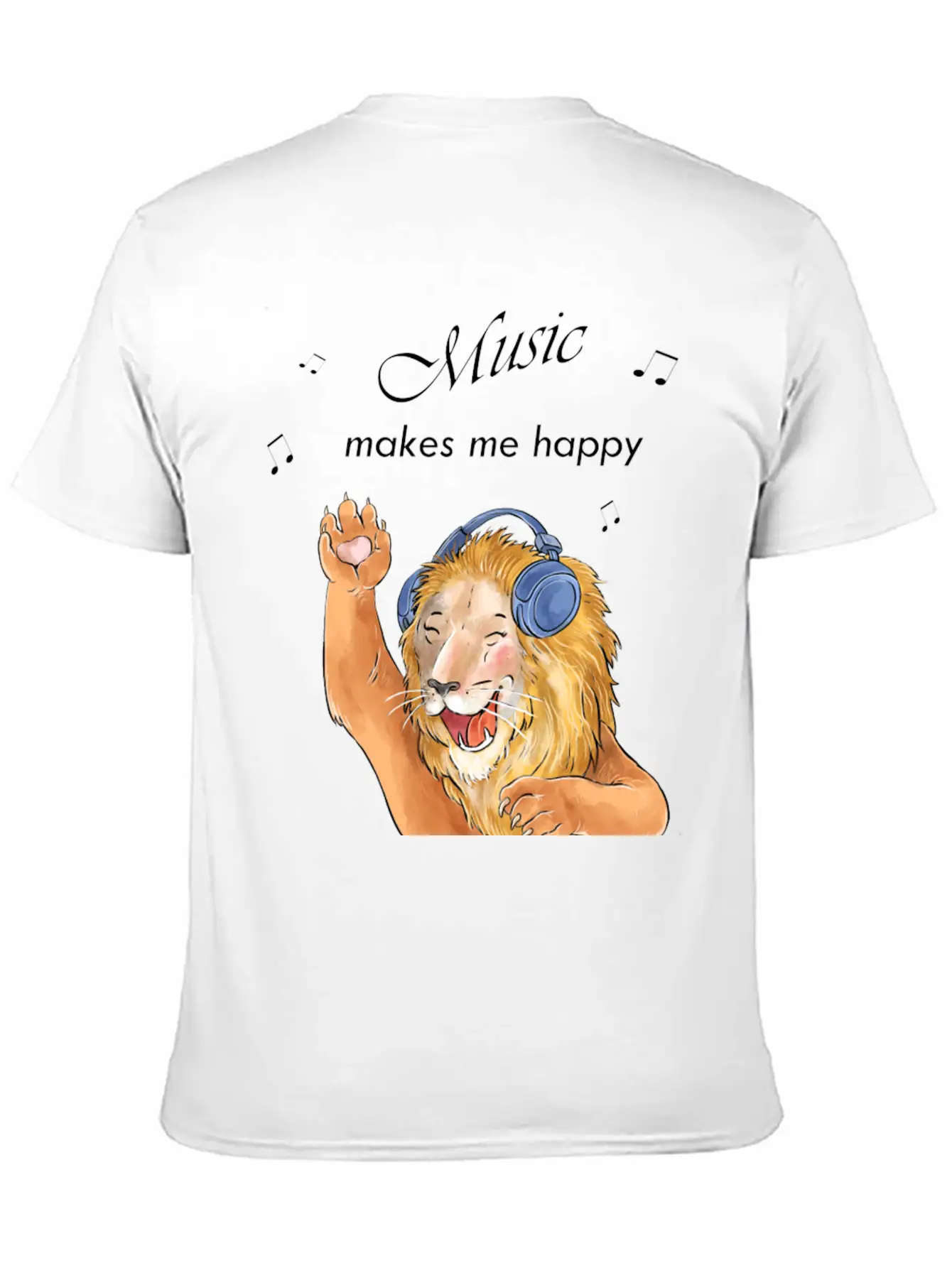 Music Makes Me Happy Essential Cotton Tee For Daily Outfits ¨C Unisex Style