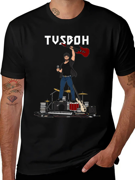 Music Man TVSBOH Unisex Casual T-Shirt ¨C Clean Design For Daily Comfort