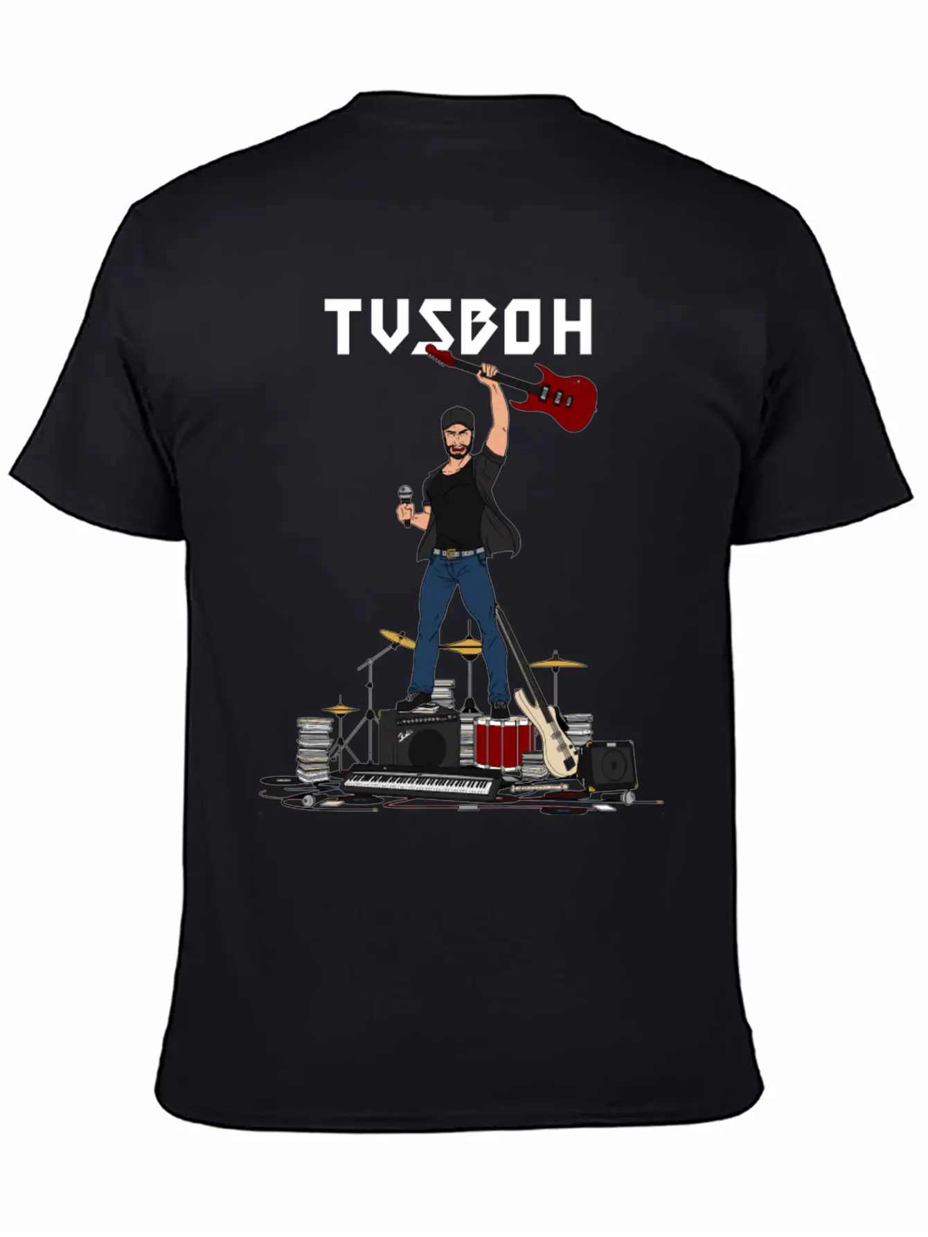 Music Man TVSBOH Unisex Casual T-Shirt ¨C Clean Design For Daily Comfort