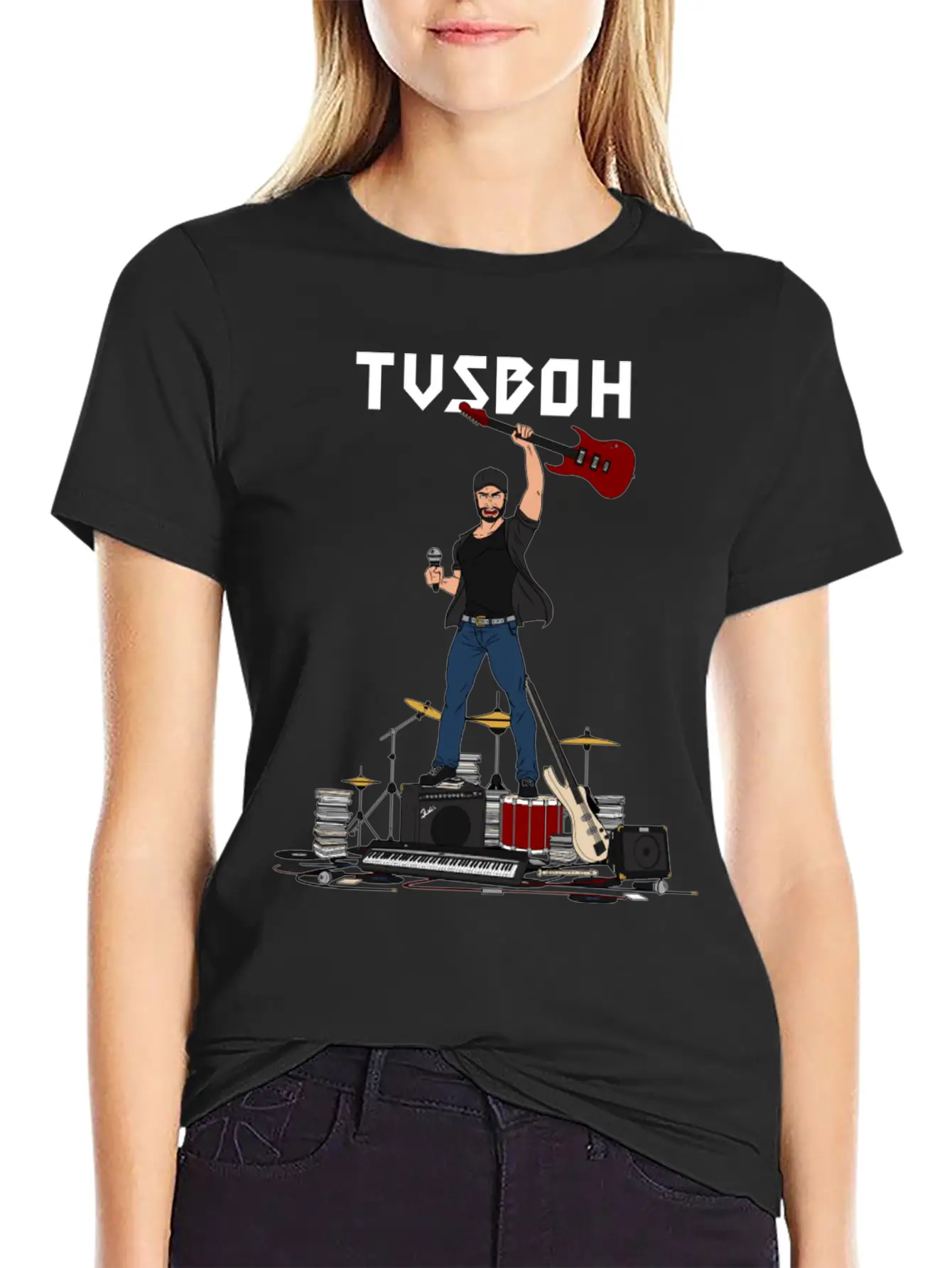Music Man TVSBOH Unisex Casual T-Shirt ¨C Clean Design For Daily Comfort