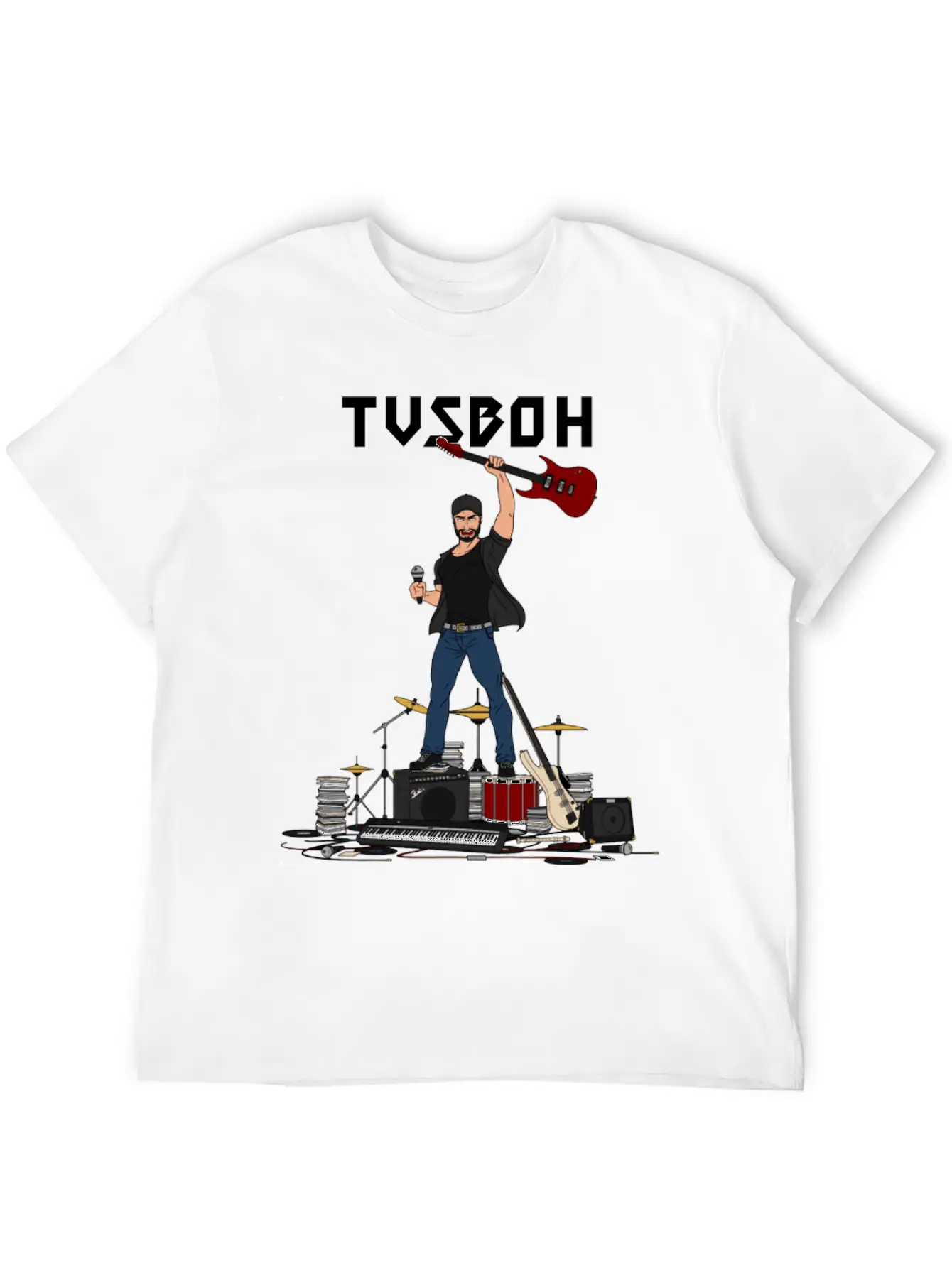 Music Man TVSBOH Unisex Casual T-Shirt ¨C Clean Design For Daily Comfort
