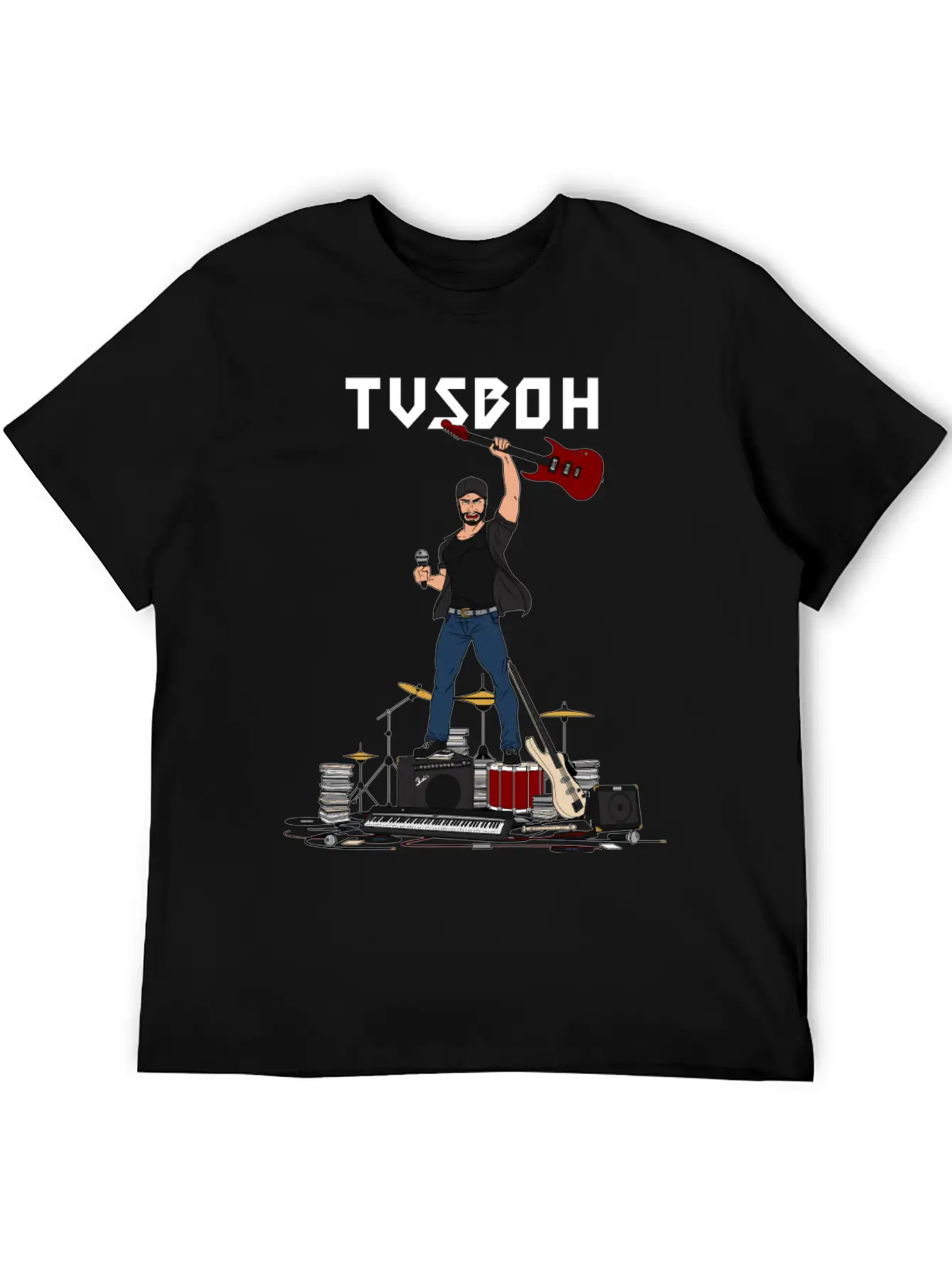 Music Man TVSBOH Unisex Casual T-Shirt ¨C Clean Design For Daily Comfort