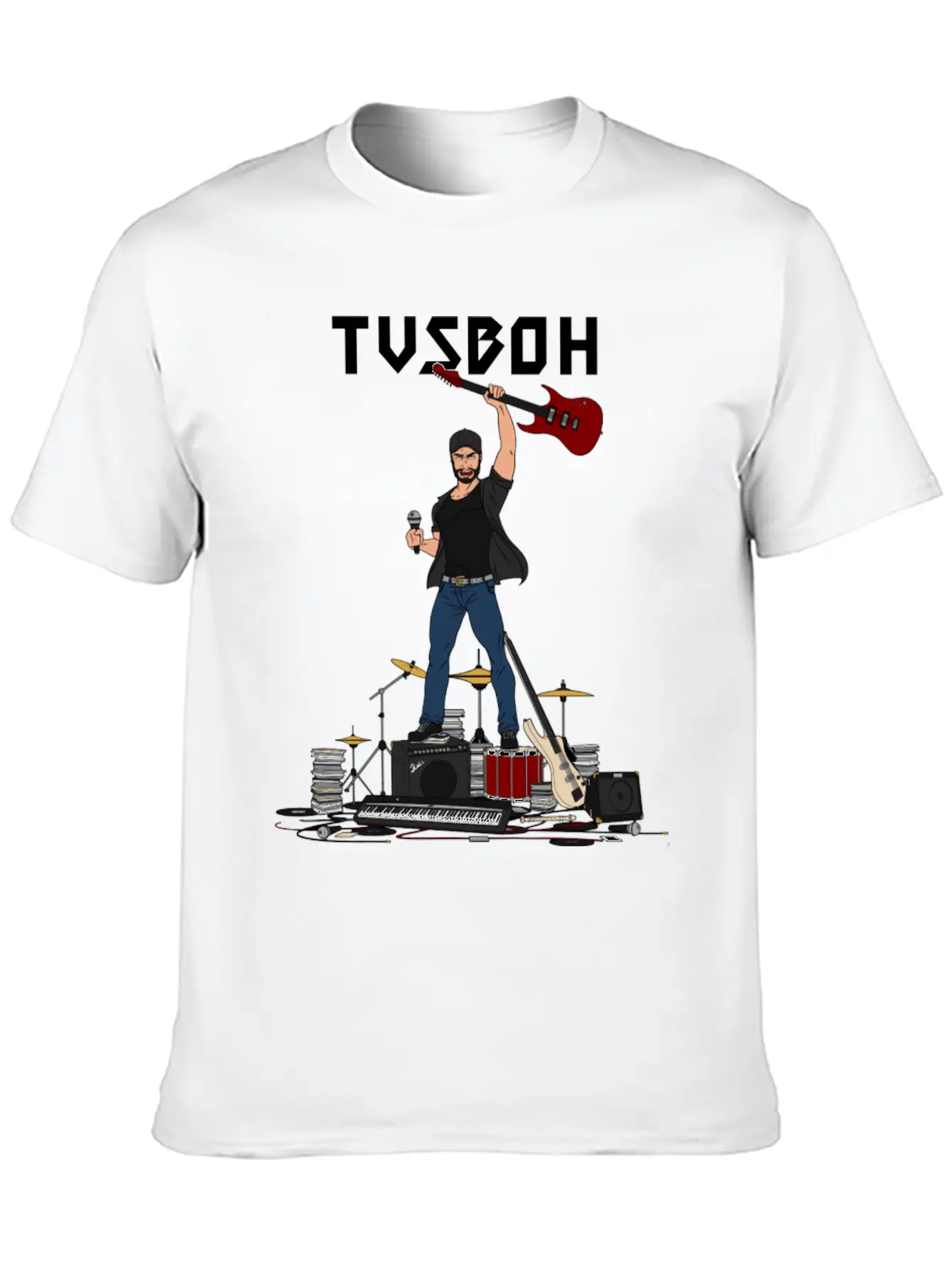Music Man TVSBOH Unisex Casual T-Shirt ¨C Clean Design For Daily Comfort
