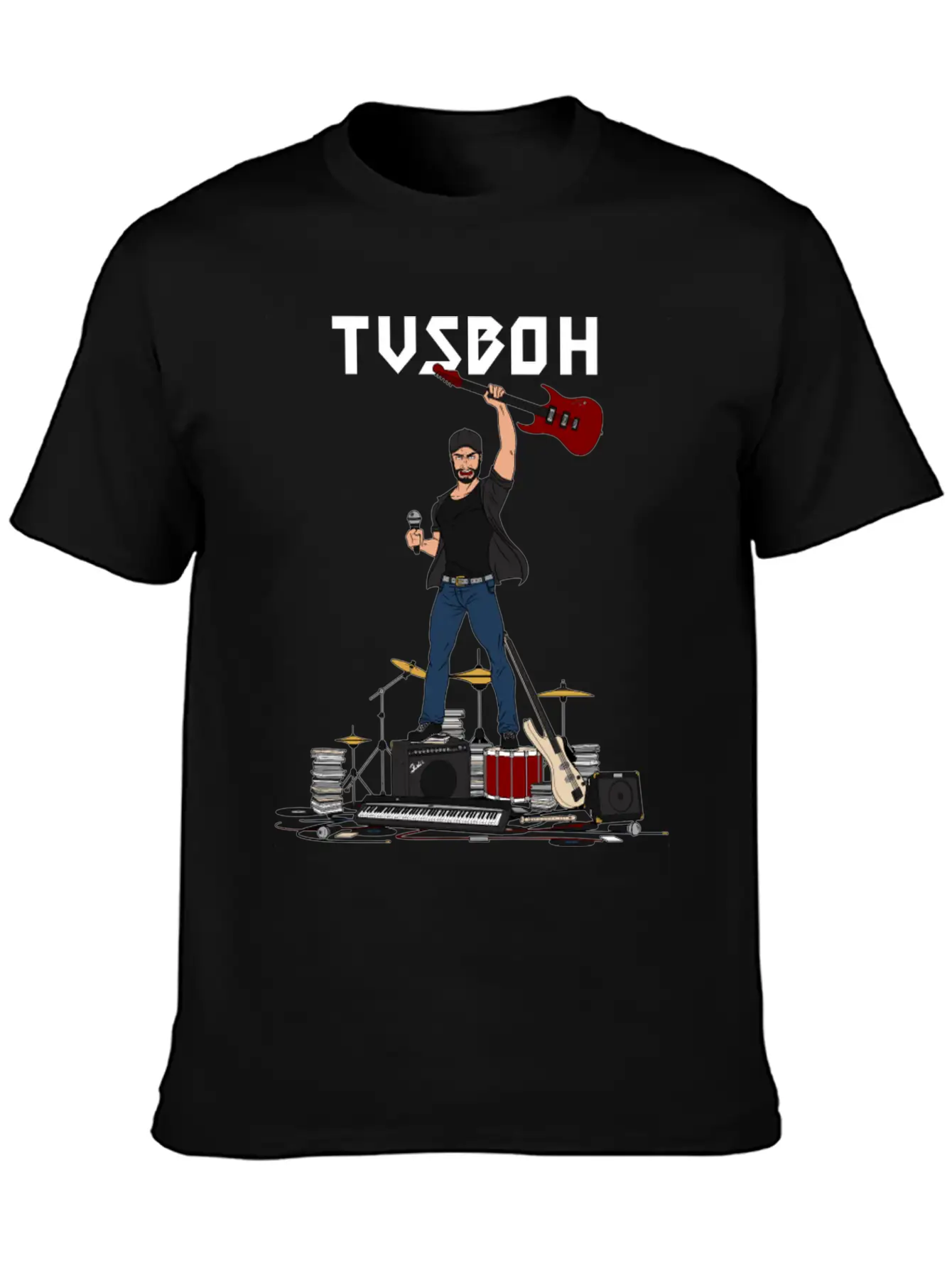 Music Man TVSBOH Unisex Casual T-Shirt ¨C Clean Design For Daily Comfort