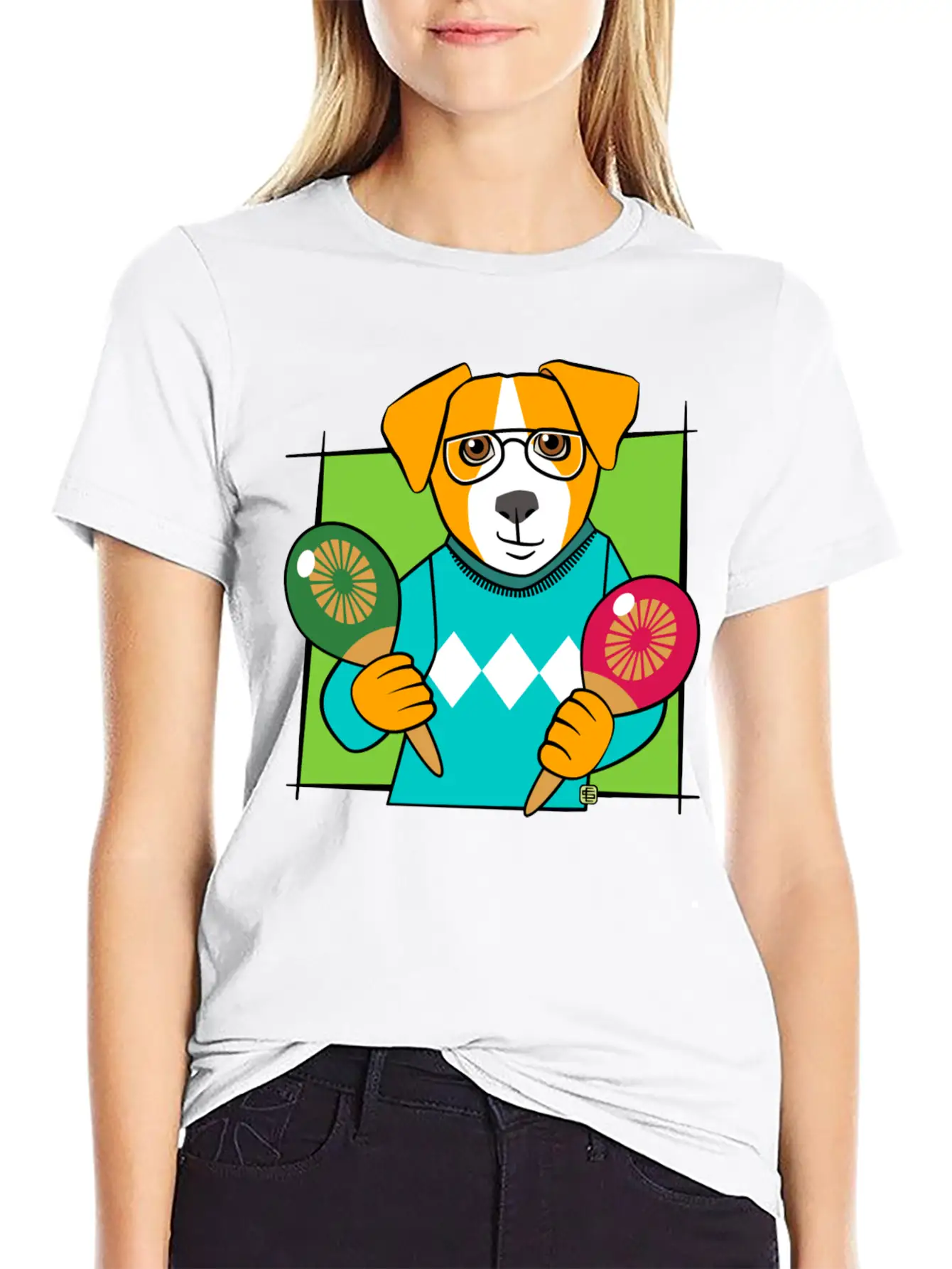 Music Maracas Dog Soft Cotton Short Sleeve Tee ¨C Unisex Wardrobe Staple