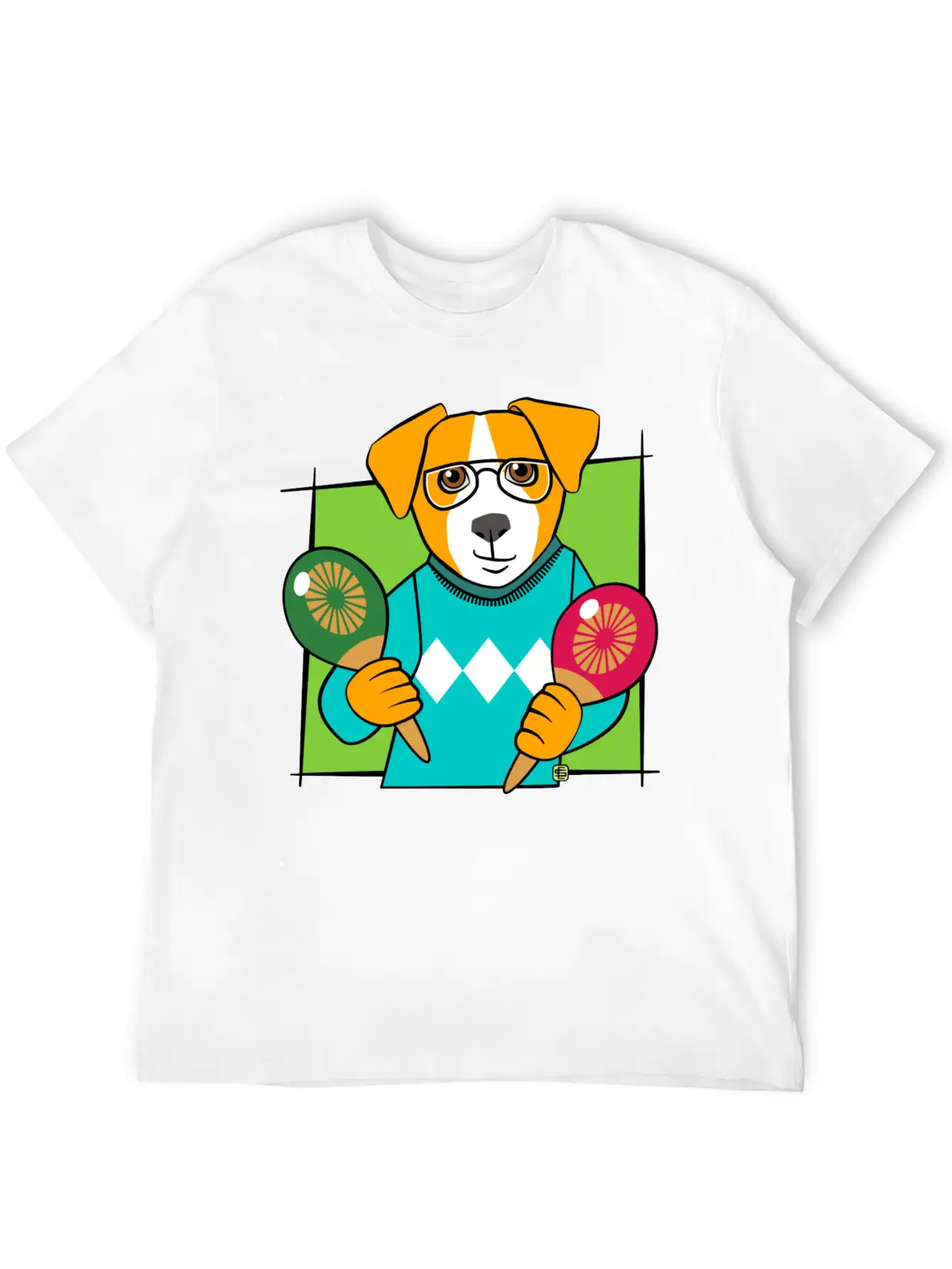 Music Maracas Dog Soft Cotton Short Sleeve Tee ¨C Unisex Wardrobe Staple