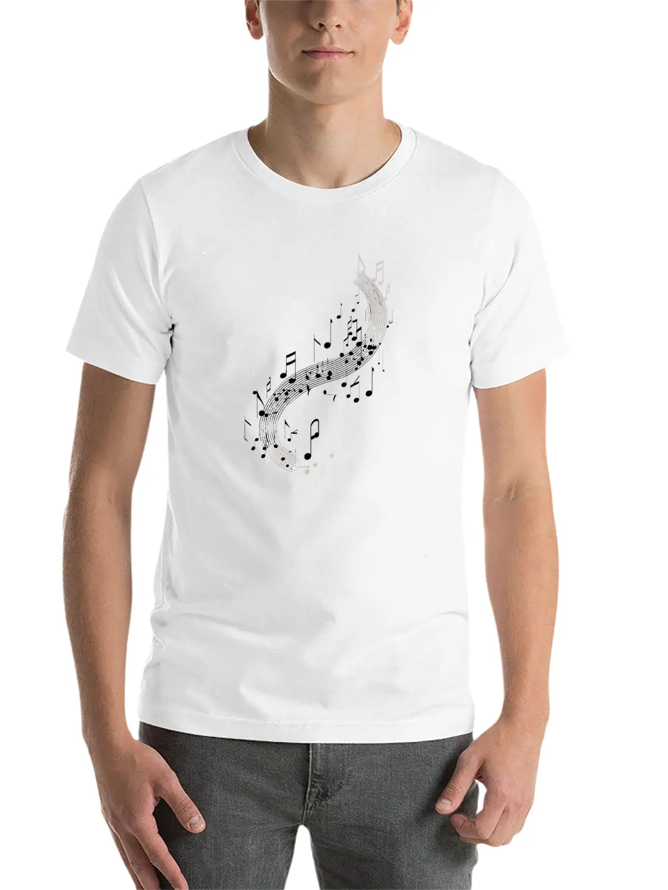 Music Note Dream Basic Graphic T-Shirt ¨C Daily Comfort In Soft Cotton