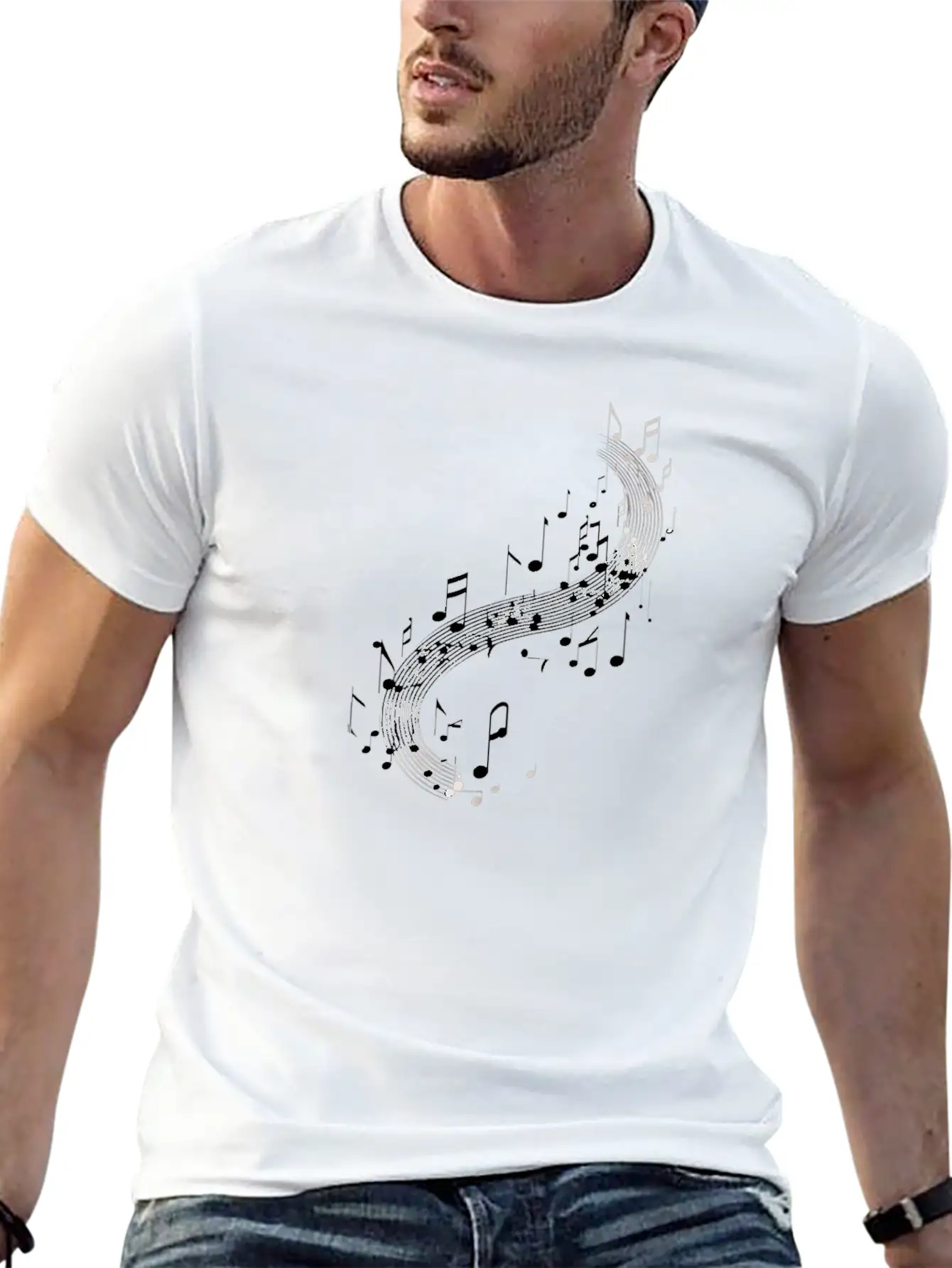 Music Note Dream Basic Graphic T-Shirt ¨C Daily Comfort In Soft Cotton